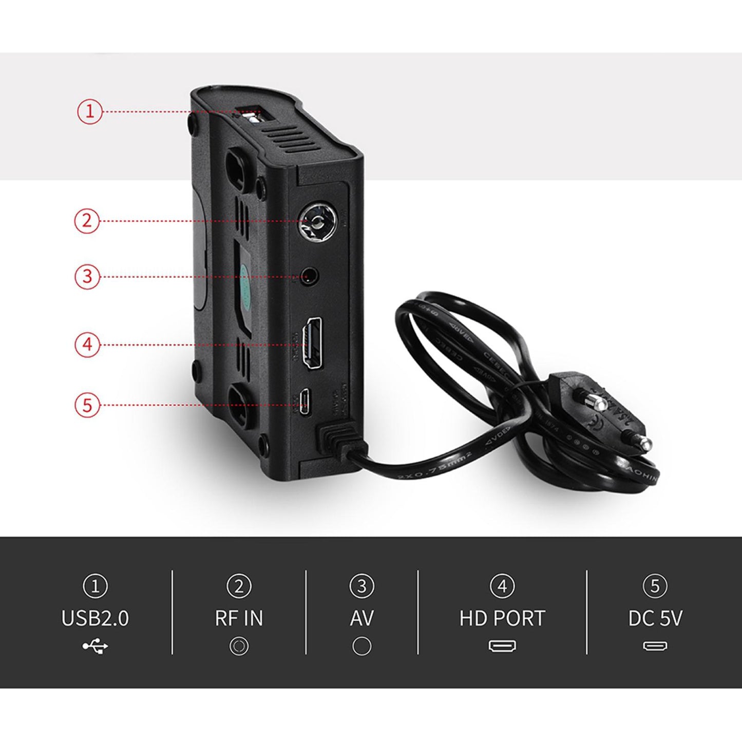 DVB-T2 HD 1080P Digital Decoder TV Receiver Set