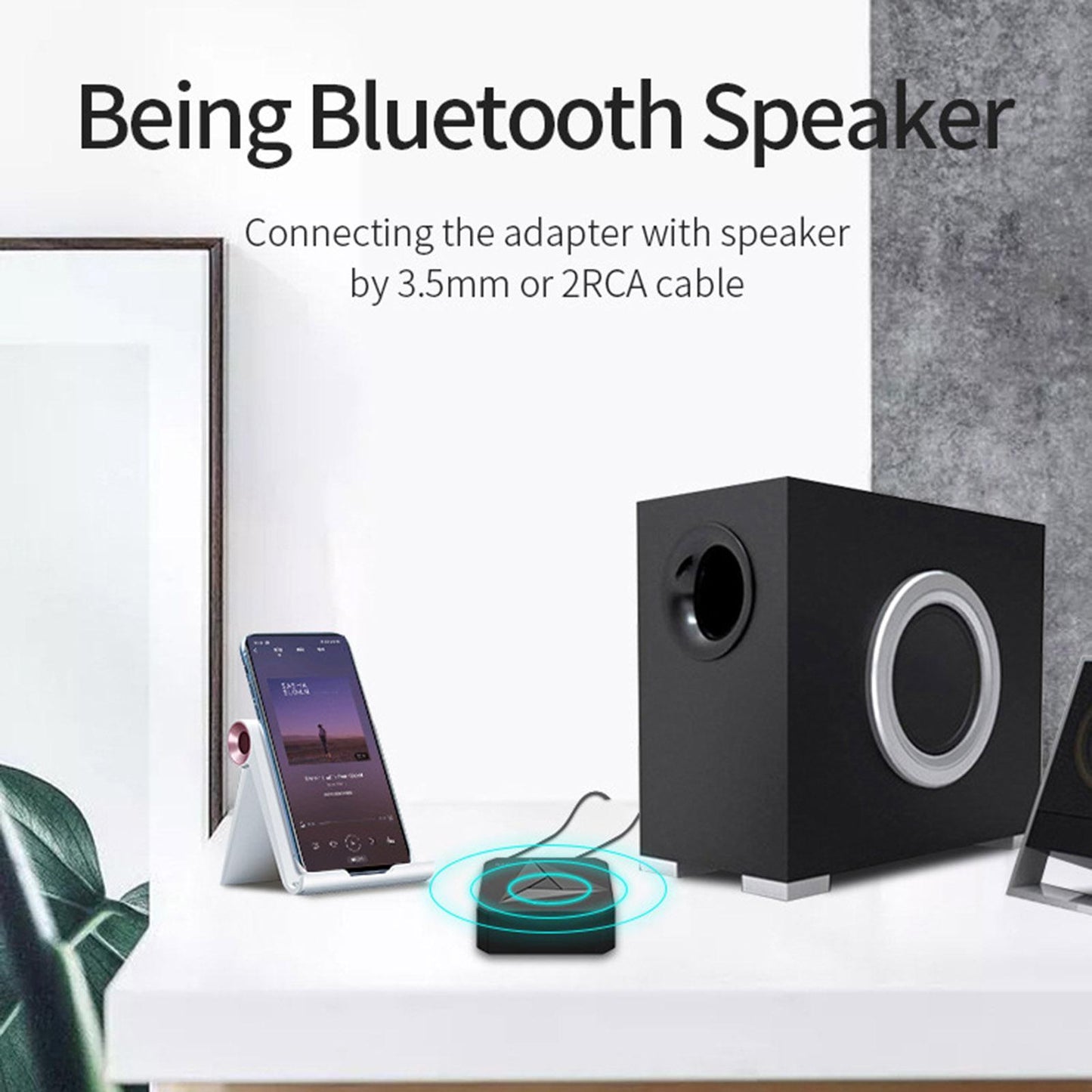 Plug&Play Bluetooth Receiver with 3.5mm Jack for Home Stereo HiFi Music