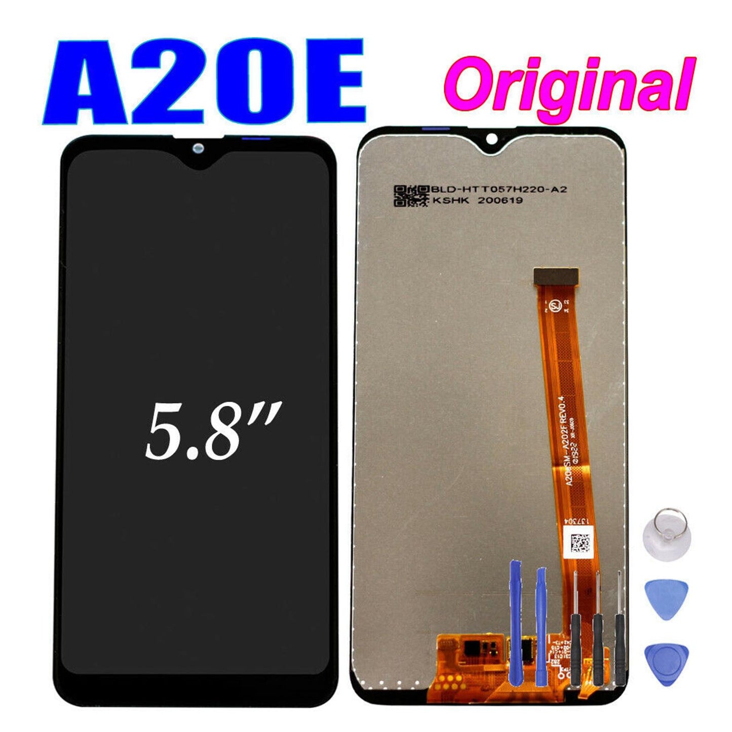 Full LCD Touch Screen Assembly Part Fit for Samsung Galaxy A20E 2019 A202F/D