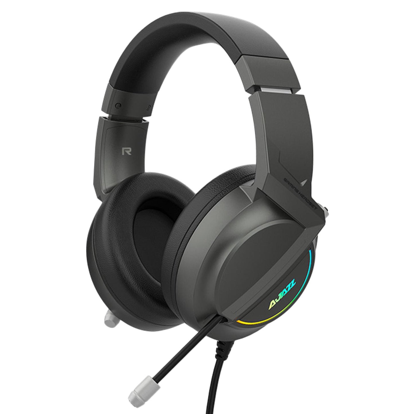 AX365 Gaming Headset 7.1 Channel Surround w/ Retractable MIC For PC Laptop Black 3.5mm