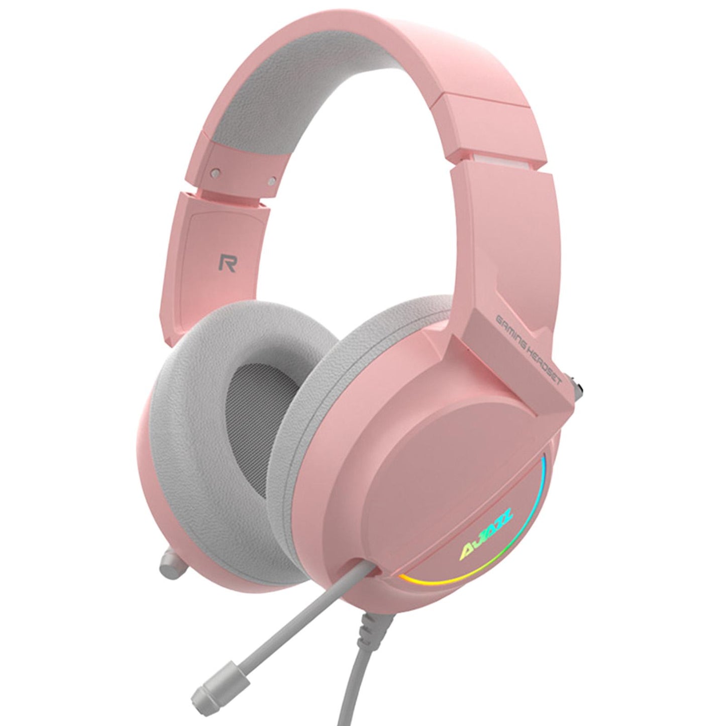 AX365 Gaming Headset 7.1 Channel Surround w/ Retractable MIC For PC Laptop Pink 3.5mm