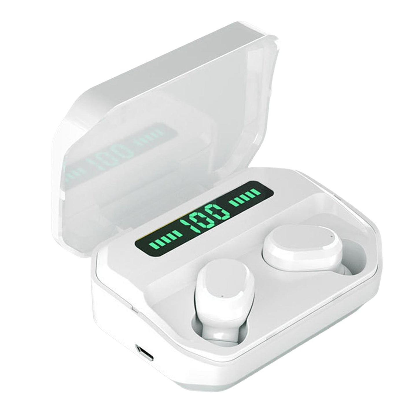 Sport Waterproof Bluetooth Earpads Wireless Headsets Earphones 2200mAh White