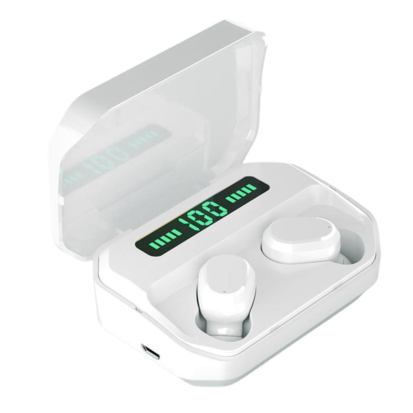 Sport Waterproof Bluetooth Earpads Wireless Headsets Earphones 2200mAh White