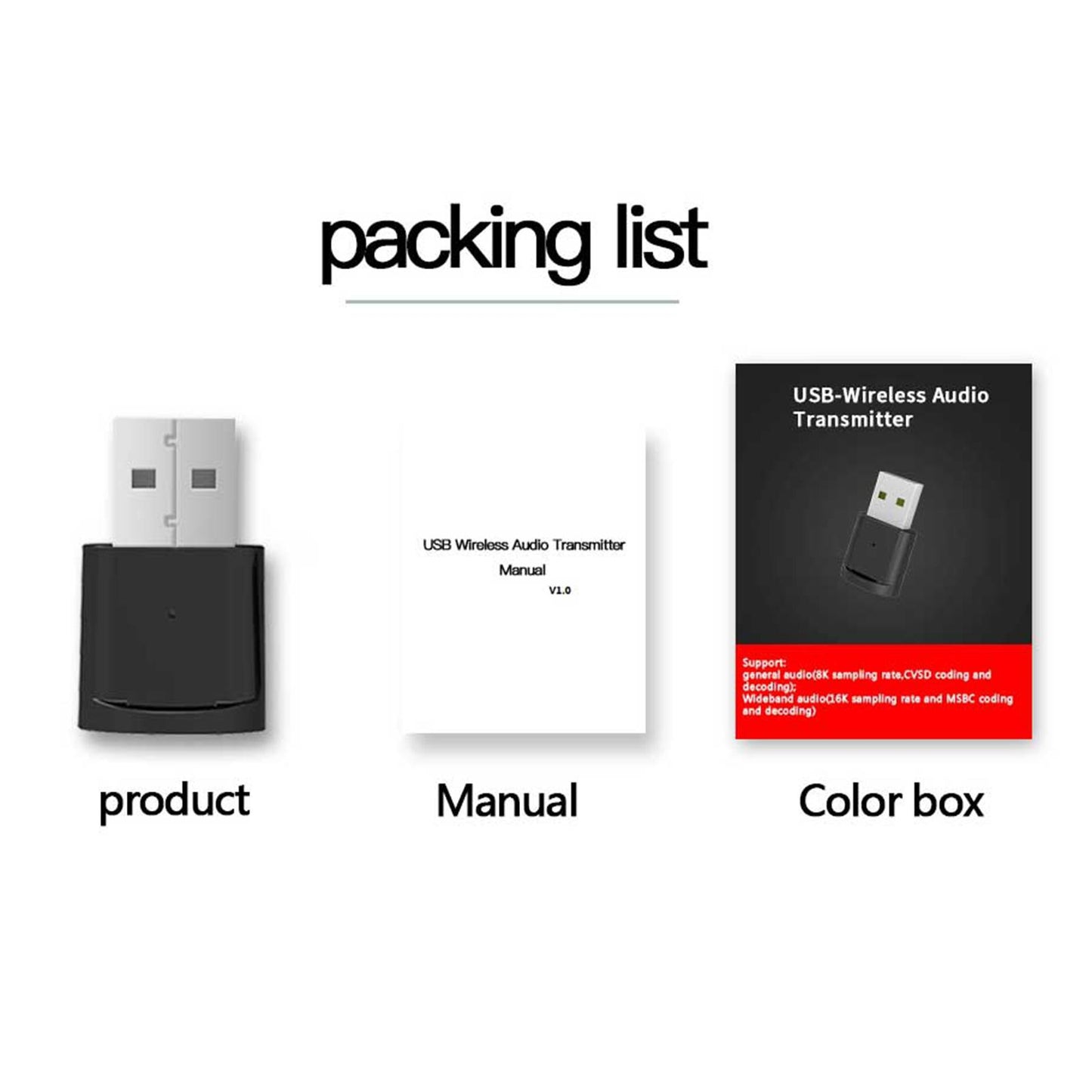 USB Bluetooth 5.0 Audio Adapter Transmitter Receiver 2-in-1 for Hands Free