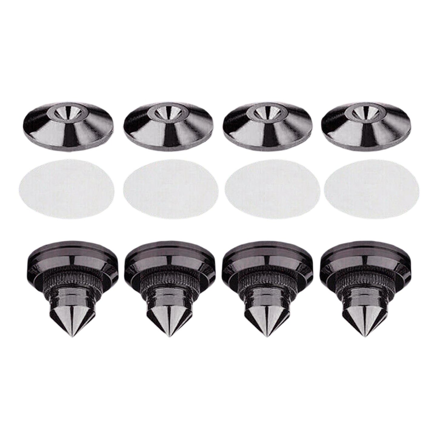 4PCS Speakers Stand Spikes Loudspeaker Box Nails Pads Copper Alloy Black
