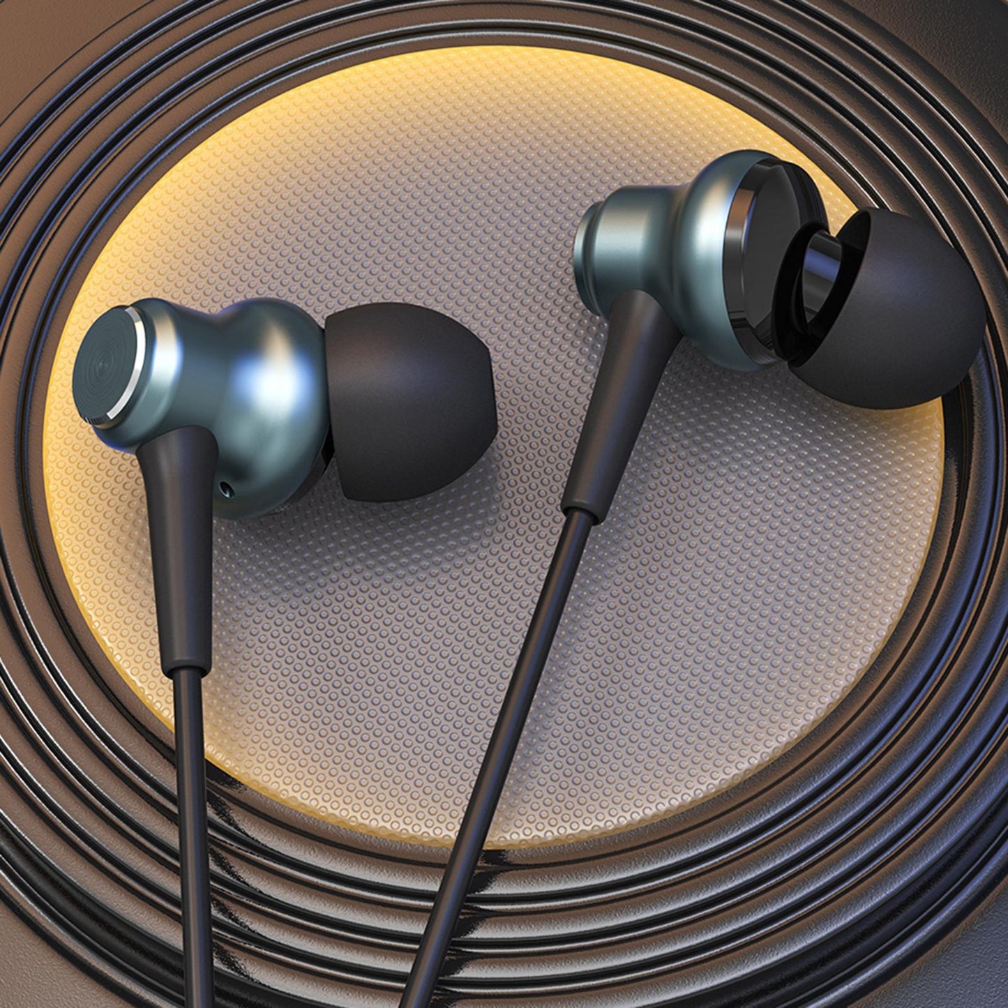 3.5mm In-Ear Earbuds Music Sport Earphone Super Bass Headset Micophone Grey