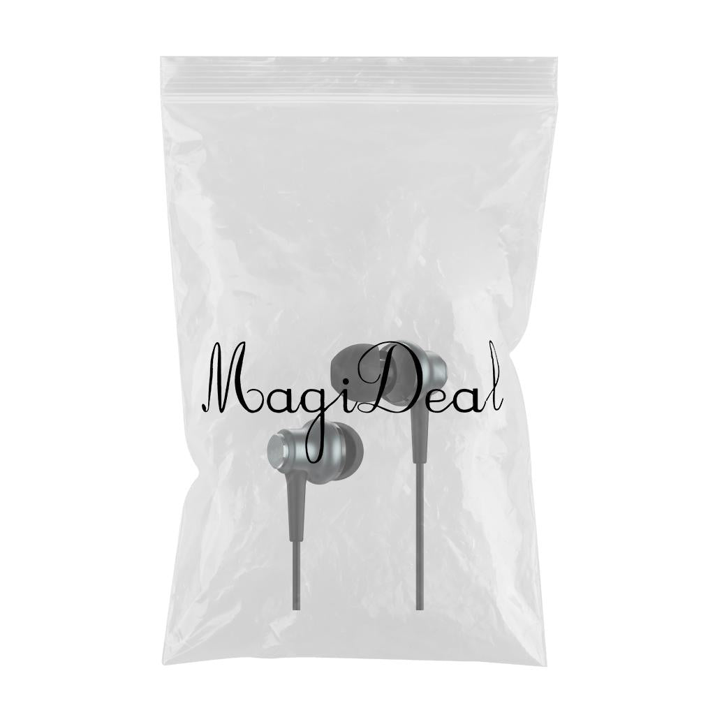 3.5mm In-Ear Earbuds Music Sport Earphone Super Bass Headset Micophone Grey