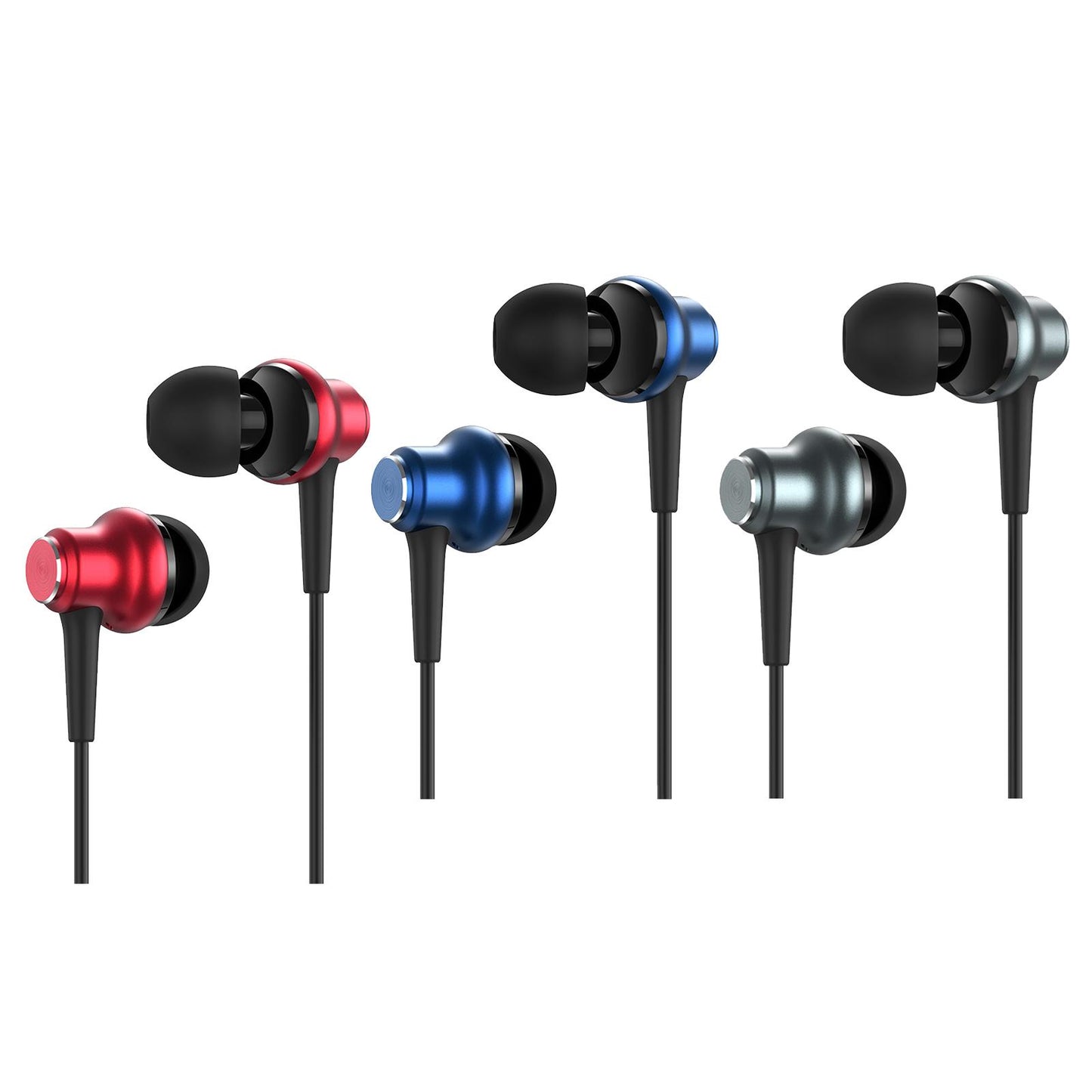 3.5mm In-Ear Earbuds Music Sport Earphone Super Bass Headset Micophone Grey