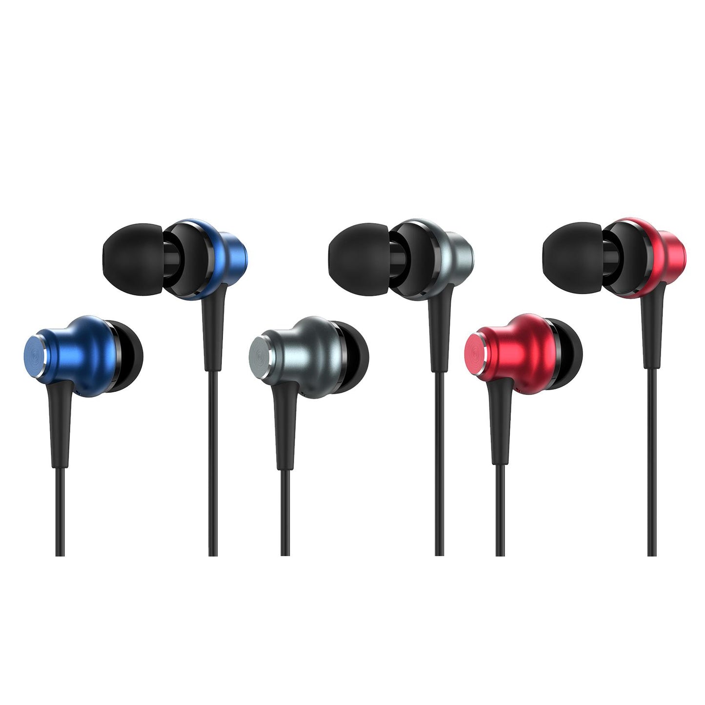 3.5mm In-Ear Earbuds Music Sport Earphone Super Bass Headset Micophone Grey