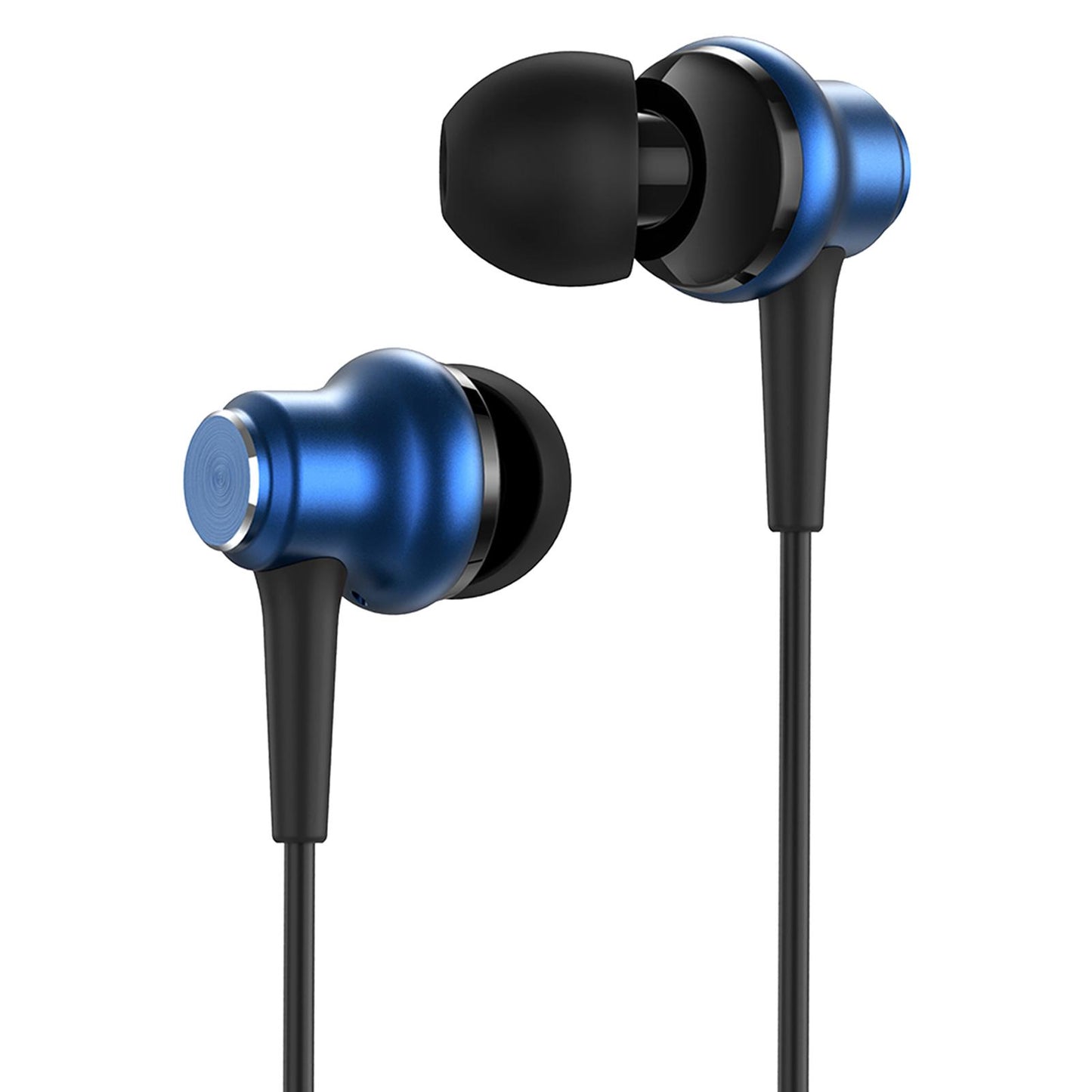 3.5mm In-Ear Earbuds Music Sport Earphone Super Bass Headset Micophone Blue