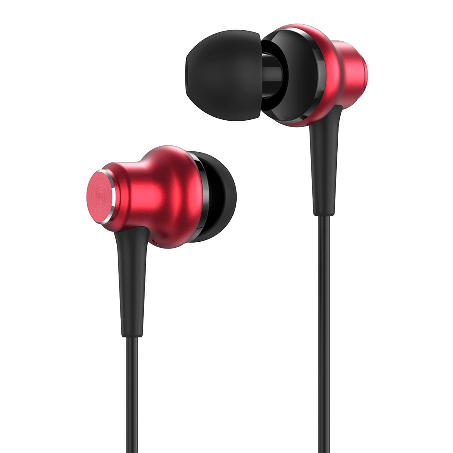 3.5mm In-Ear Earbuds Music Sport Earphone Super Bass Headset Micophone Red