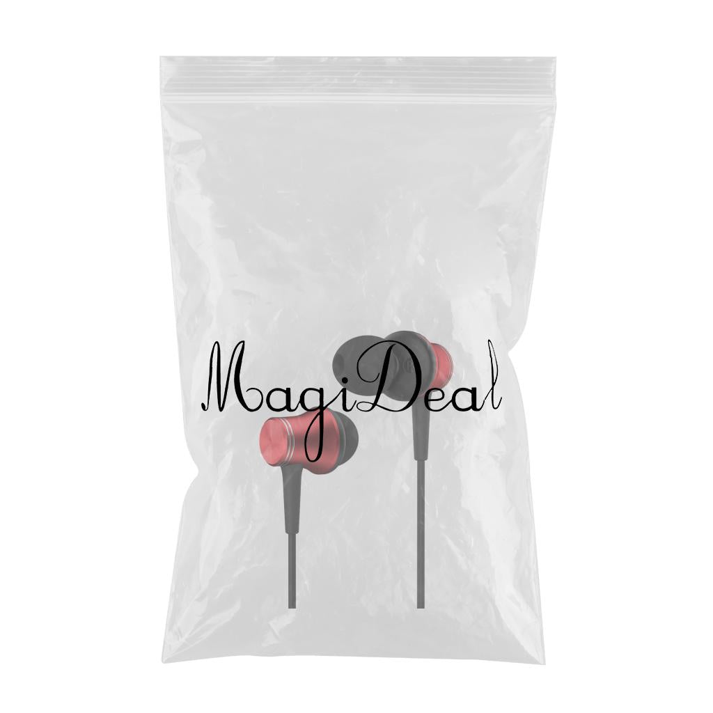 Sport Wired Earphones in Ear Headphones 3.5mm for Workout Red