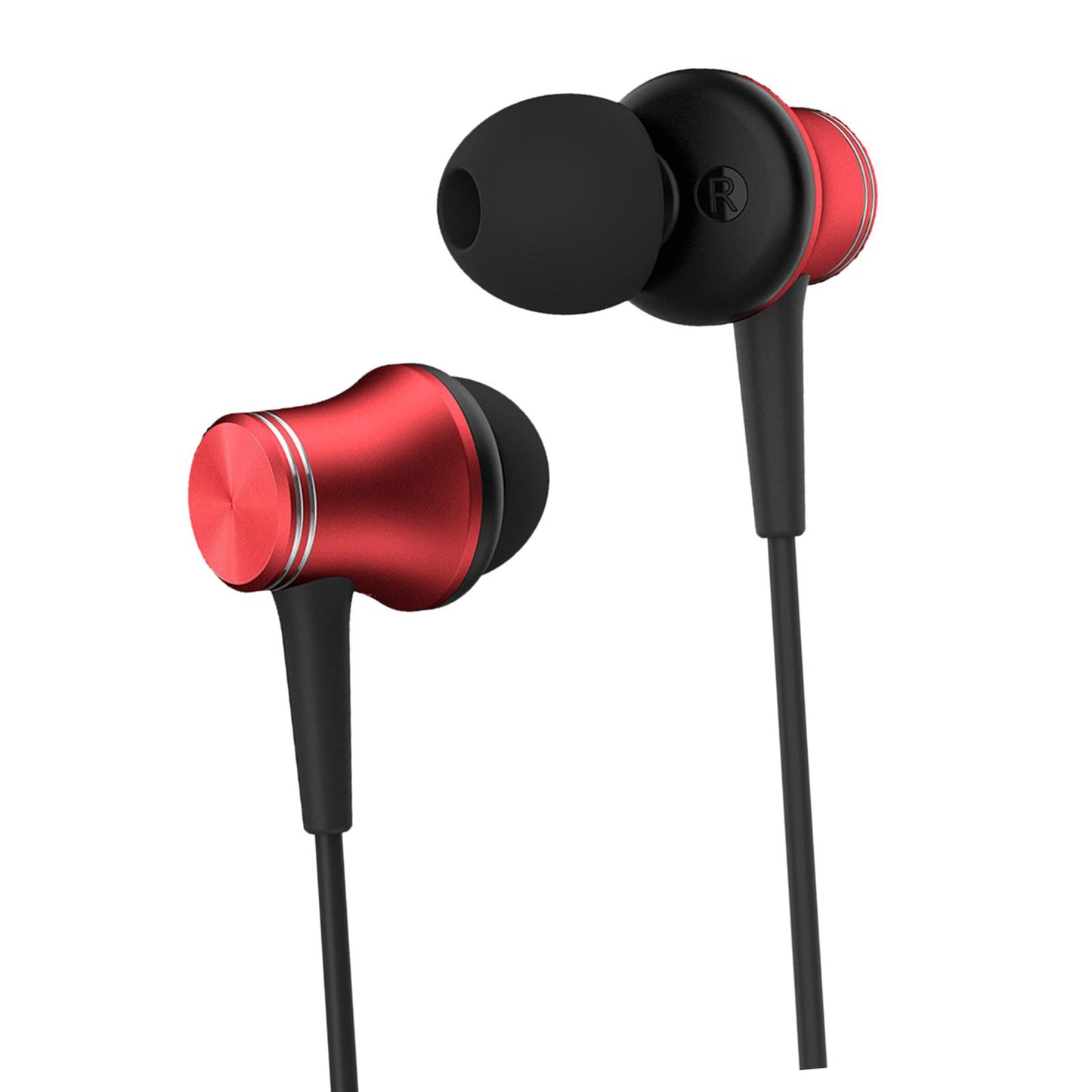 Sport Wired Earphones in Ear Headphones 3.5mm for Workout Red