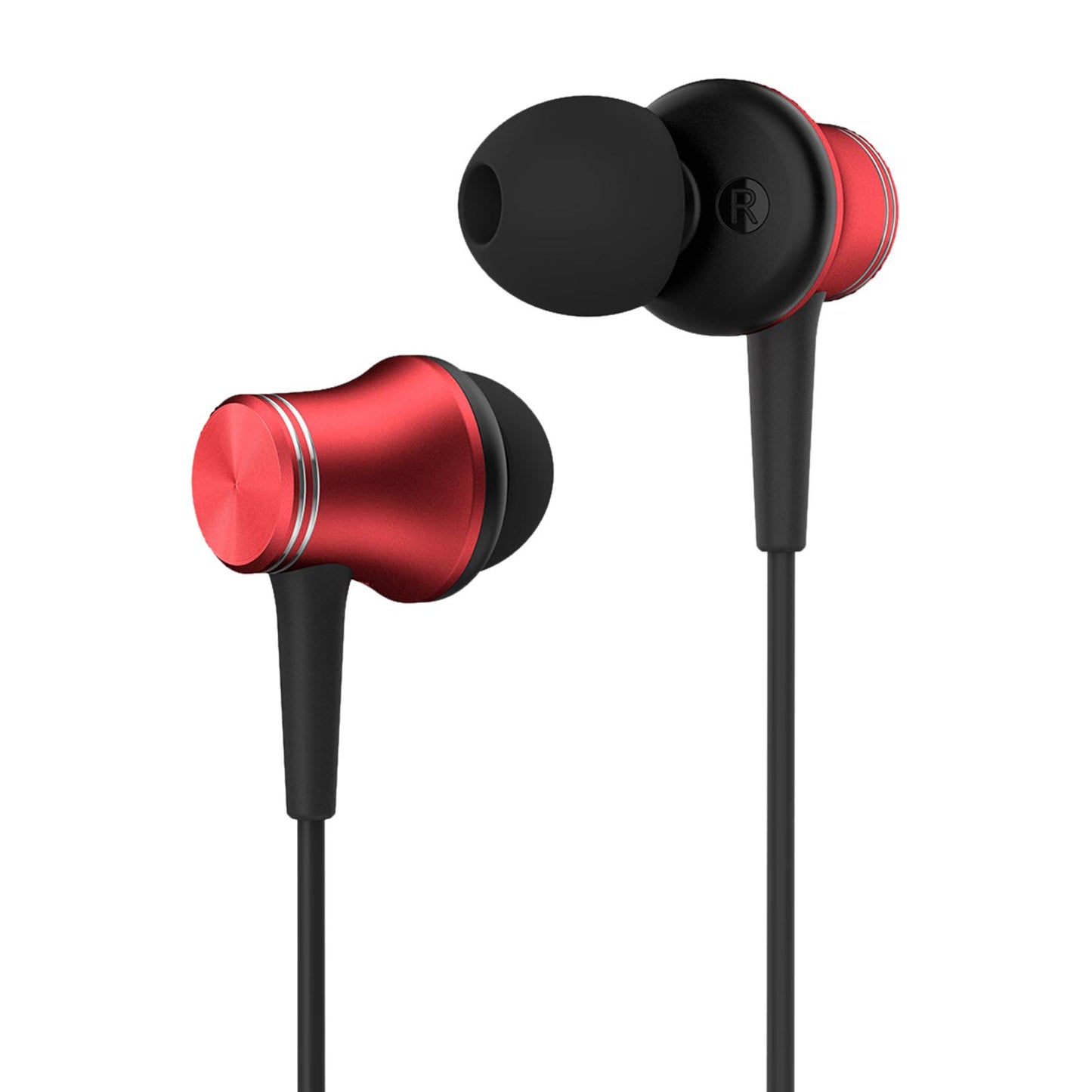 Sport Wired Earphones in Ear Headphones 3.5mm for Workout Red