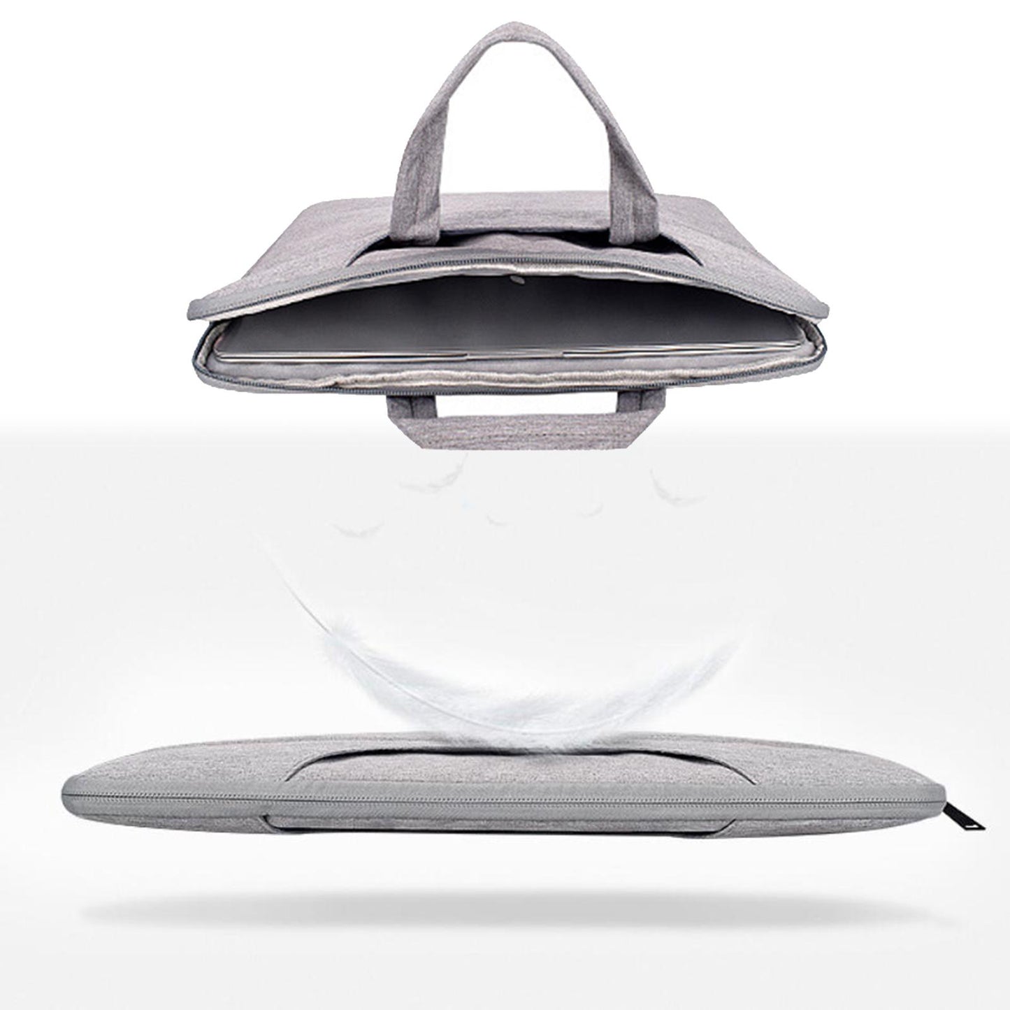 Laptop and Tablet Case Sleeve Waterproof Organizer Pocket for Men Women Grey14.1-15.4 inch