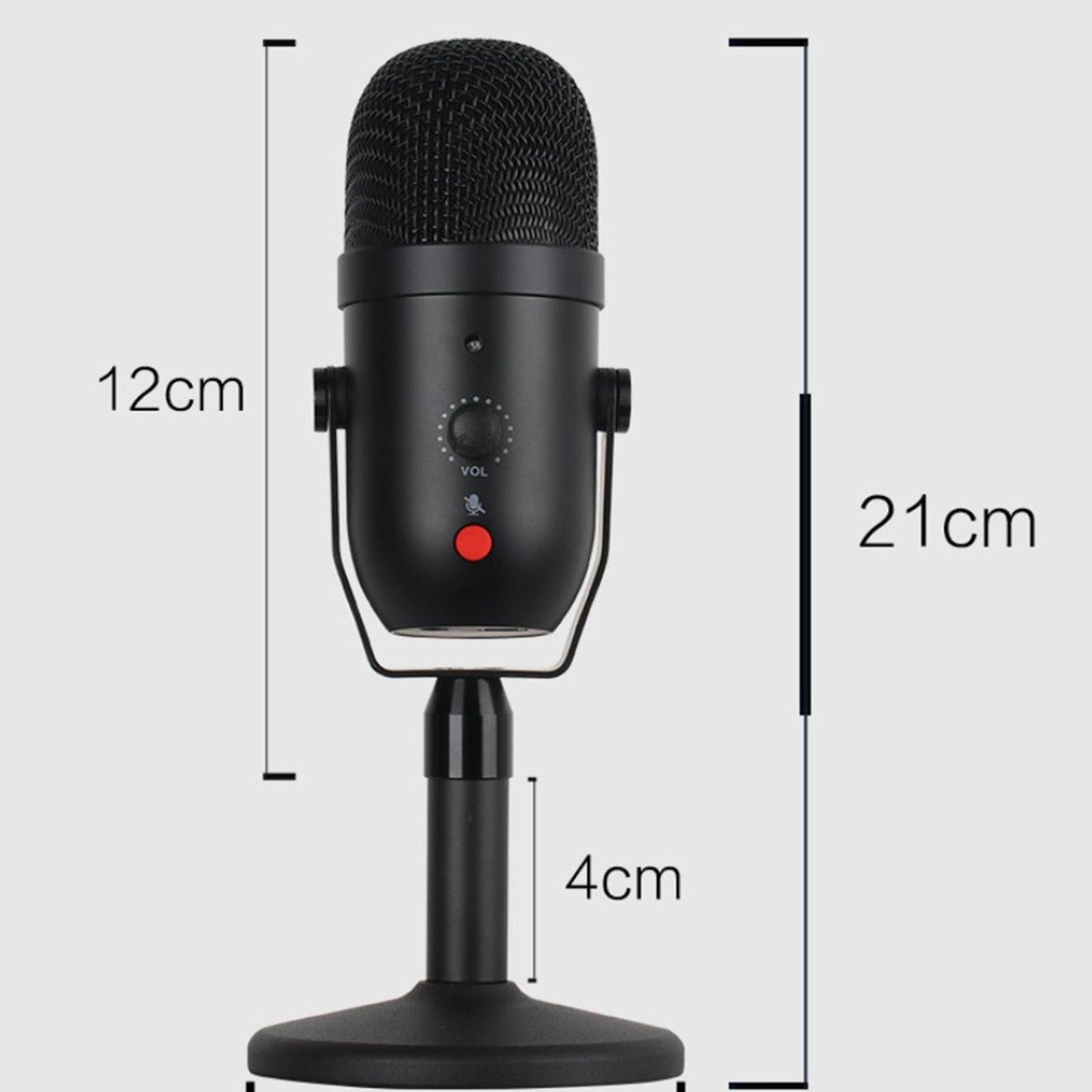 Professional Condenser Microphone Podcast Studio Recording for PC Laptop