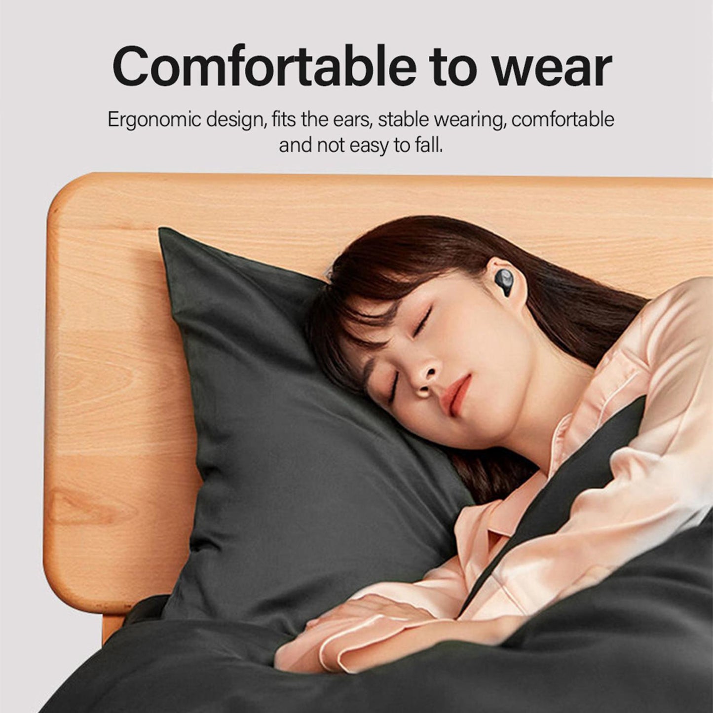 HT18 Bluetooth 5.0 Earphones LED Display Earbuds Headset HIFI Stereo Black