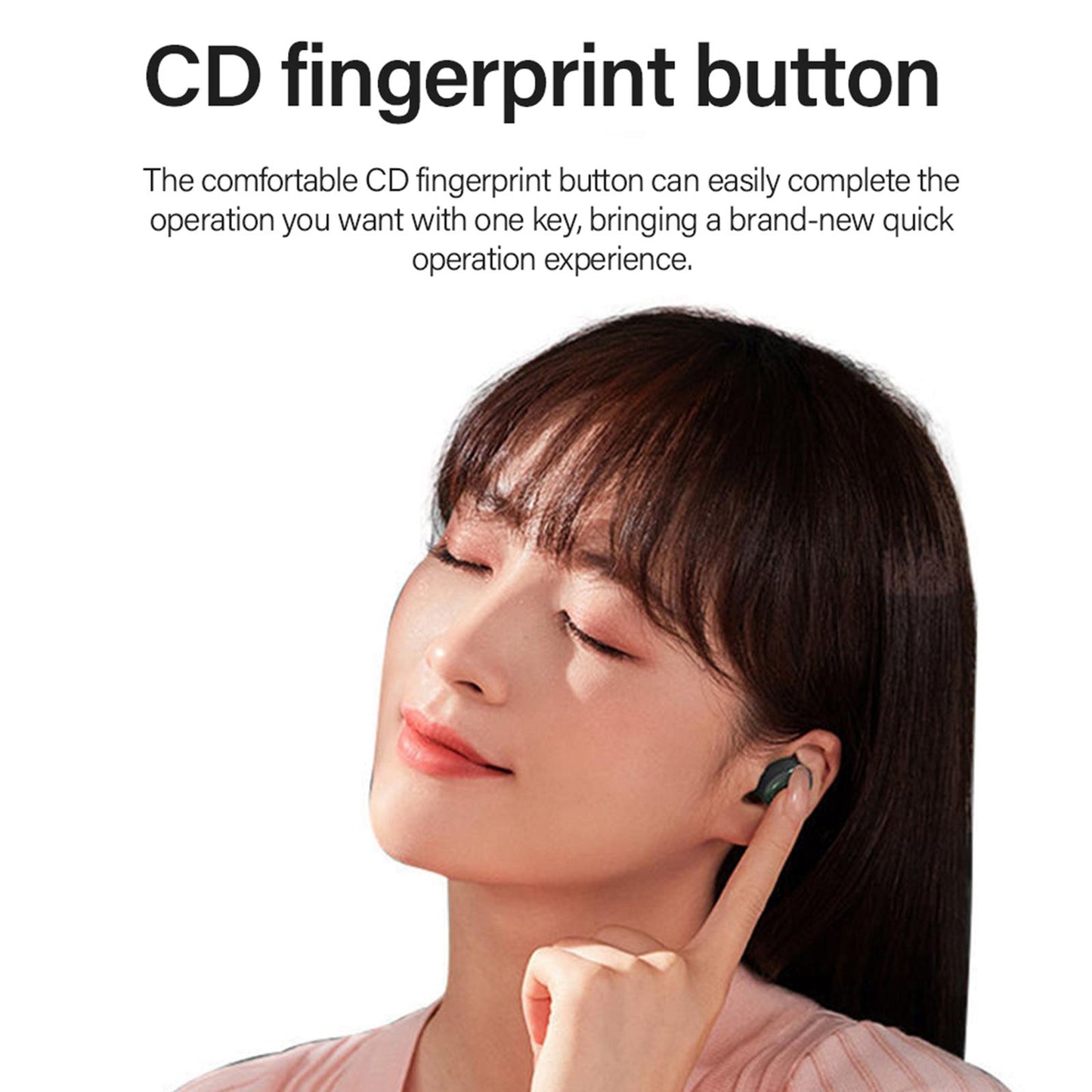 HT18 Bluetooth 5.0 Earphones LED Display Earbuds Headset HIFI Stereo Black