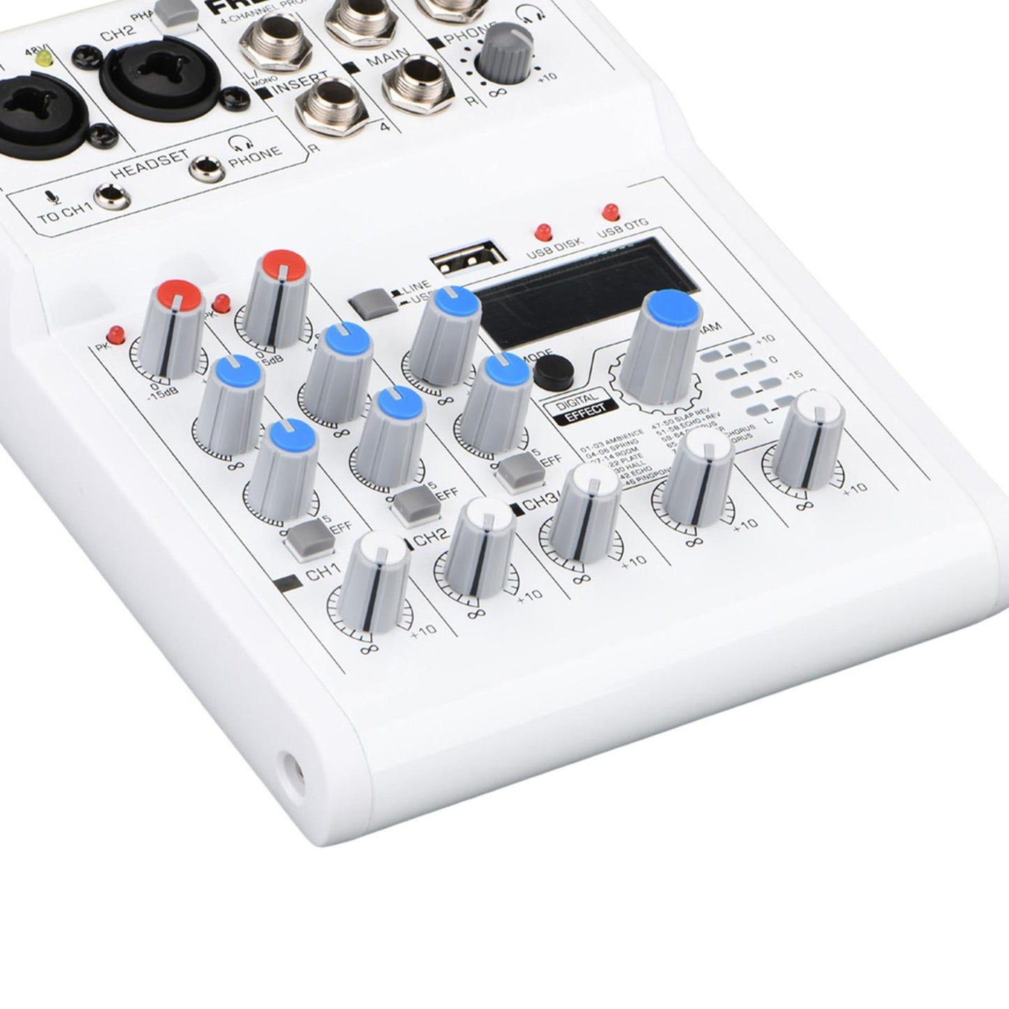 Multifunctional Live Streaming Audio Mixer Computer DJ Small Mixer EU Plug