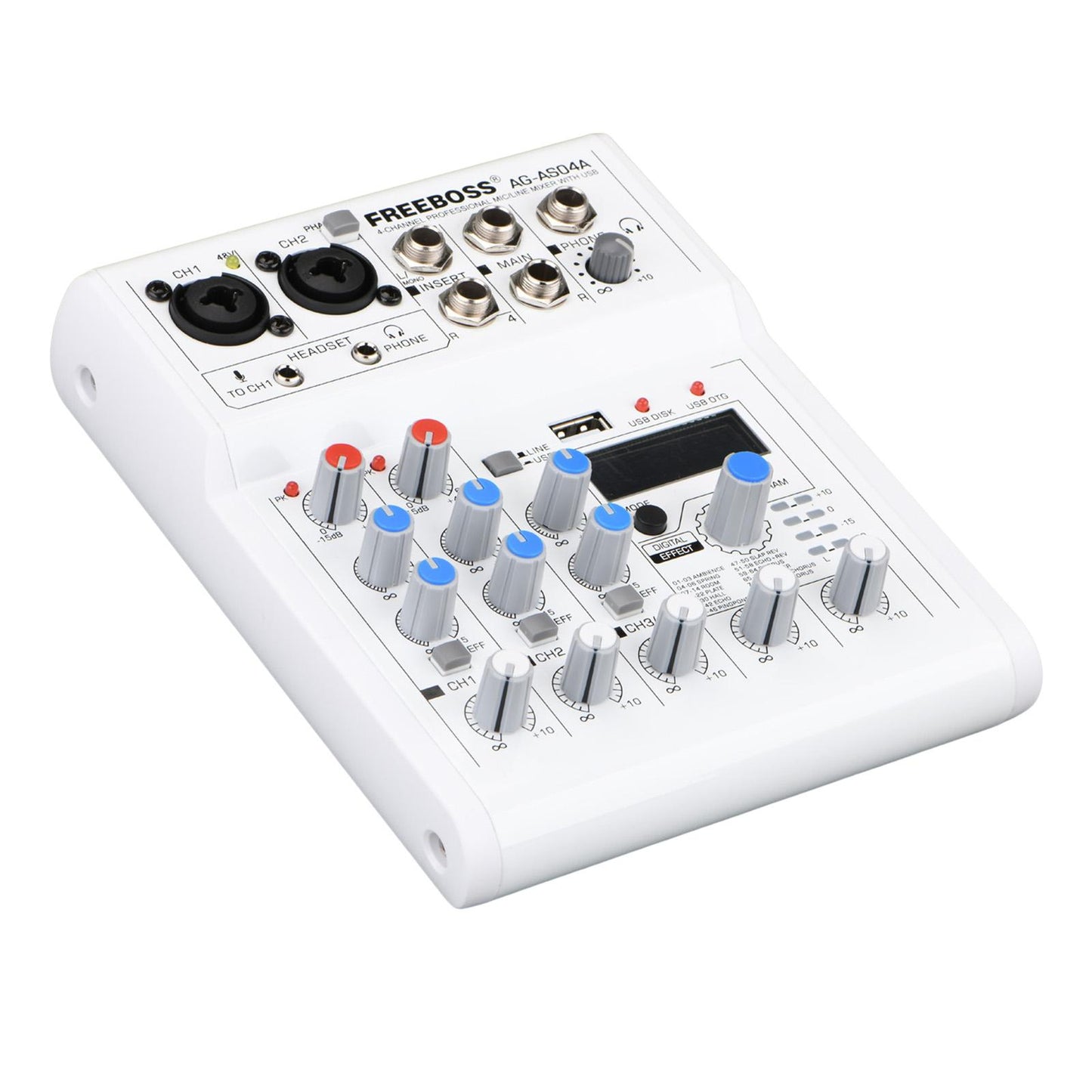 Multifunctional Live Streaming Audio Mixer Computer DJ Small Mixer EU Plug