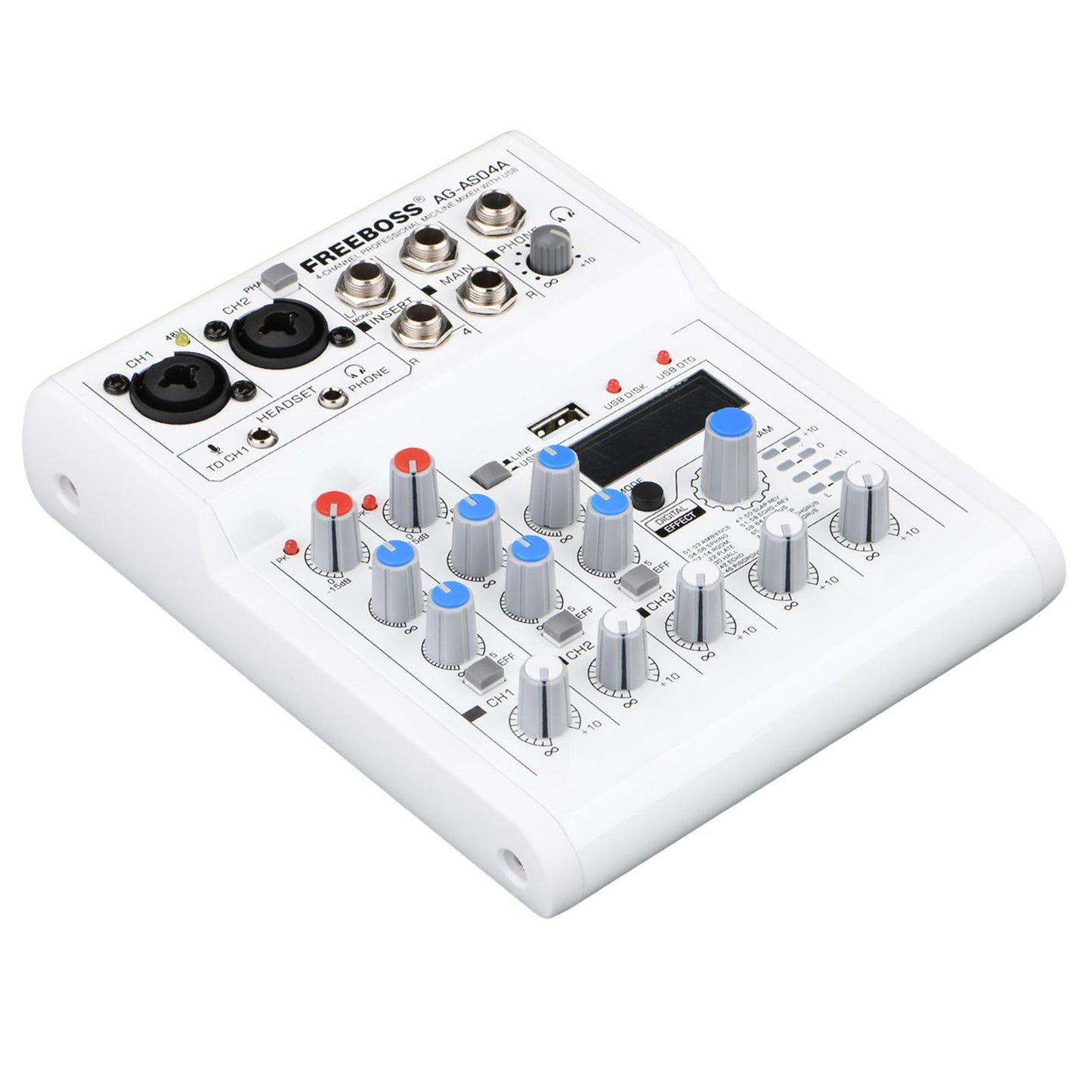 Multifunctional Live Streaming Audio Mixer Computer DJ Small Mixer EU Plug