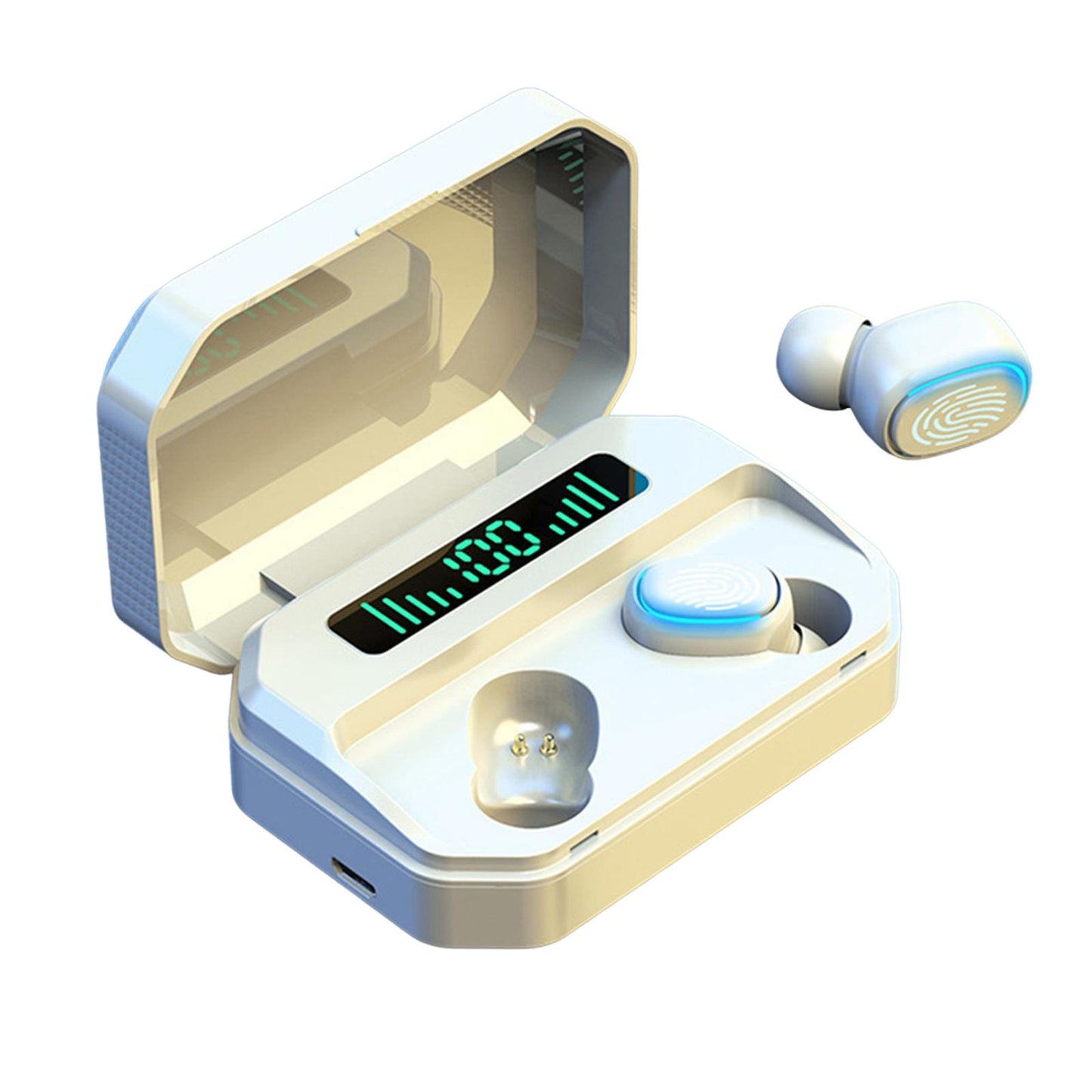 Bluetooth 5.2 TWS Earbuds TWS Headphones Stereo In Ear Touch Control White