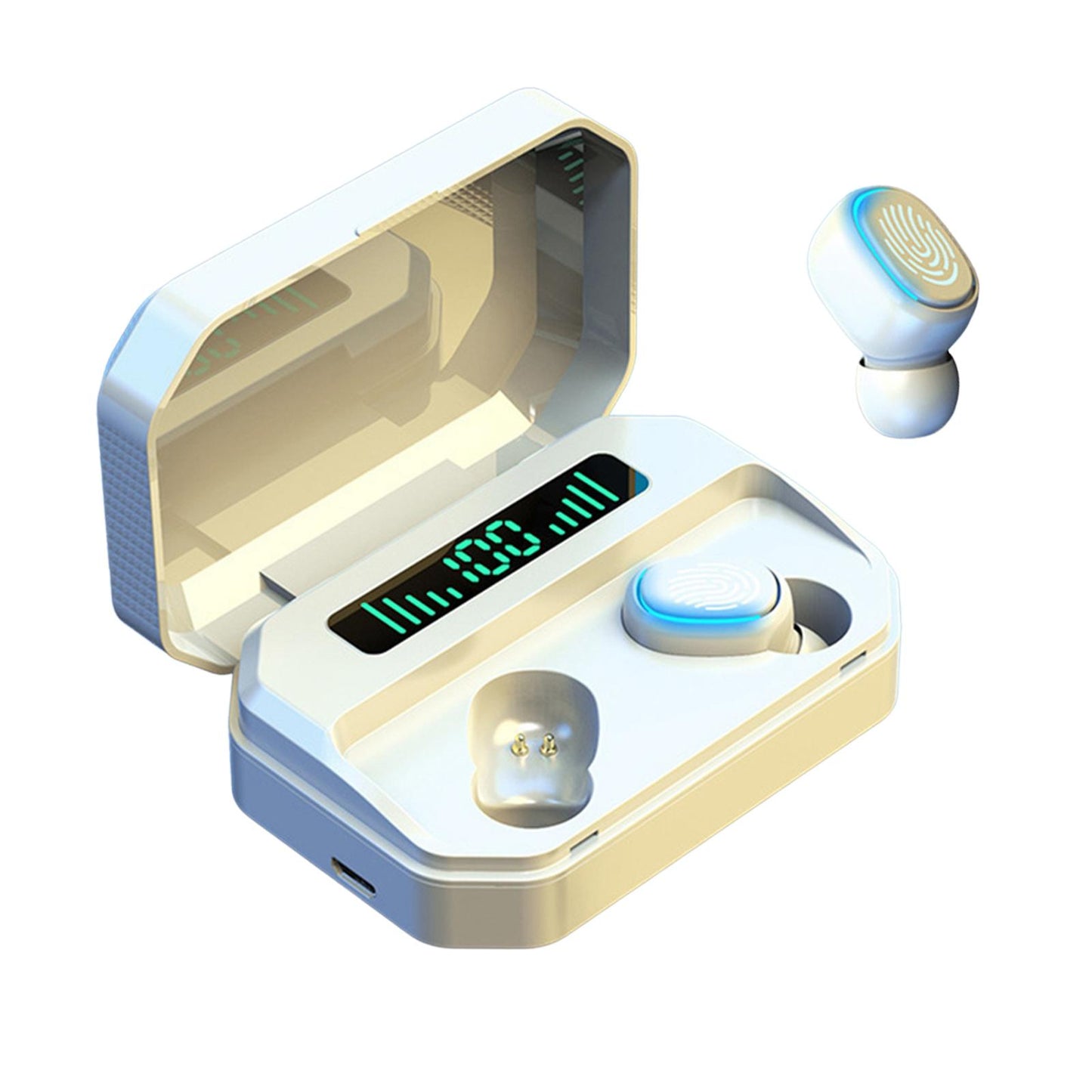 Bluetooth 5.2 TWS Earbuds TWS Headphones Stereo In Ear Touch Control White