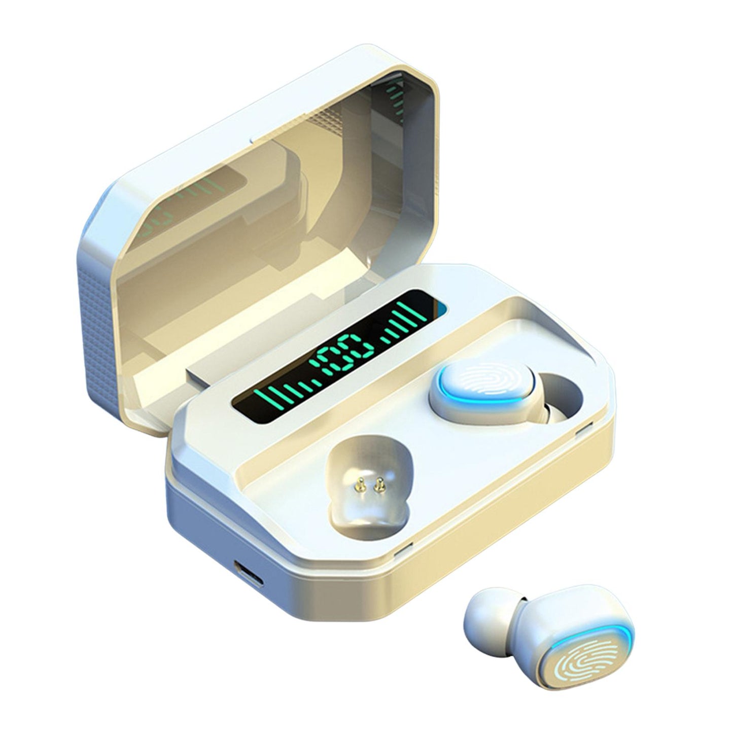 Bluetooth 5.2 TWS Earbuds TWS Headphones Stereo In Ear Touch Control White