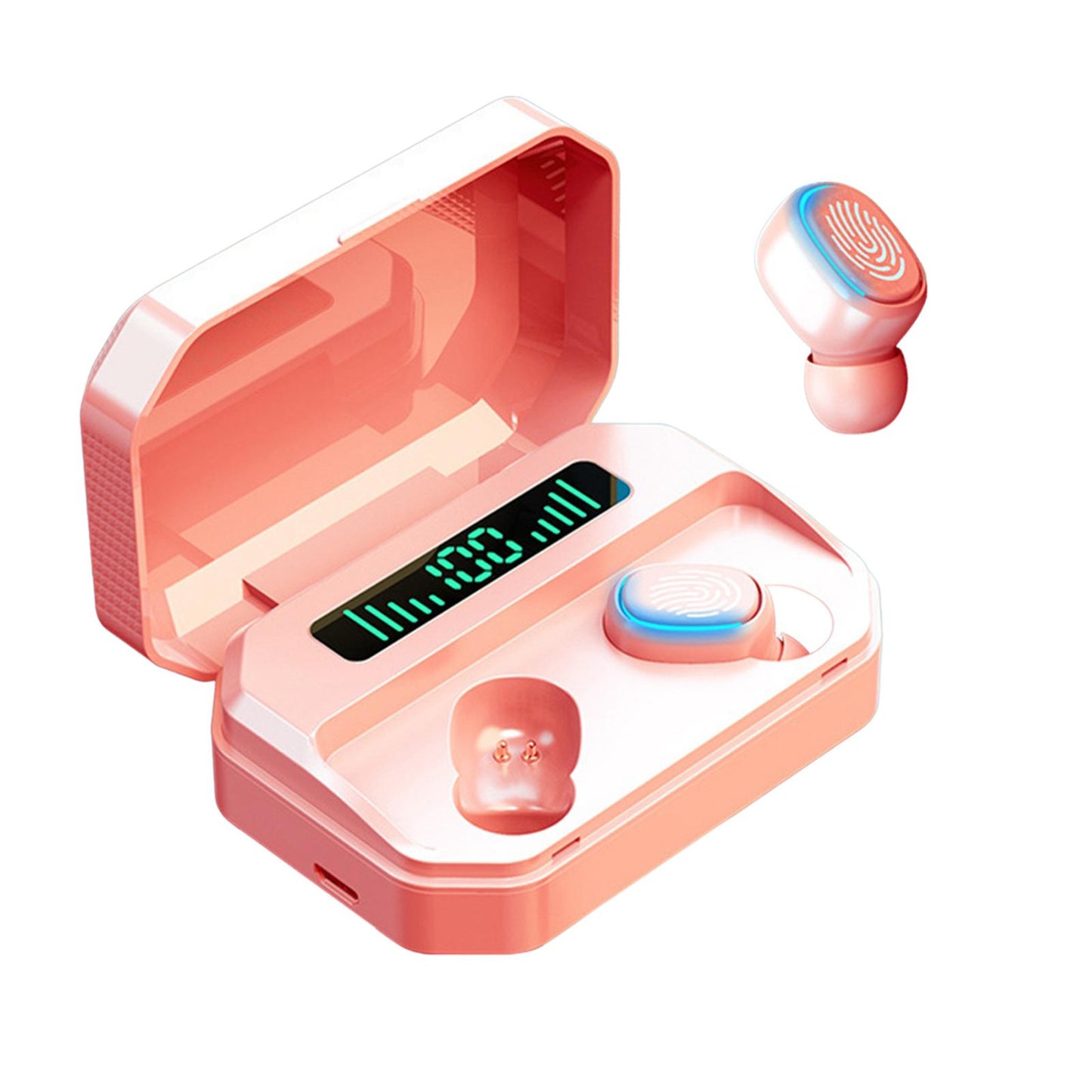 Bluetooth 5.2 TWS Earbuds TWS Headphones Stereo In Ear Touch Control Pink