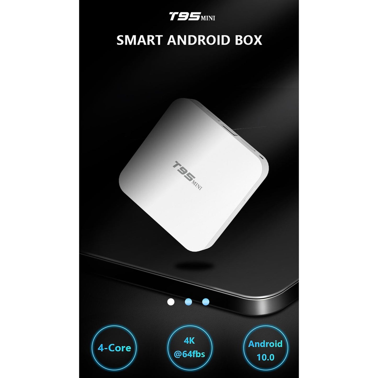 Digital WiFi 4K Smart STB Media Player Device Remote Control 1+8G EU Plug