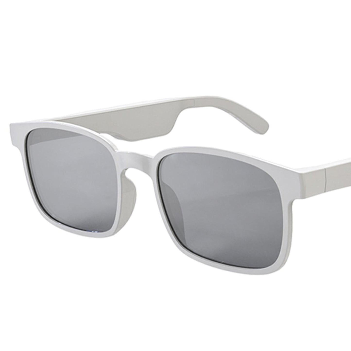 Bluetooth Sunglasses Stereo Headphones Smart Glasses White Round