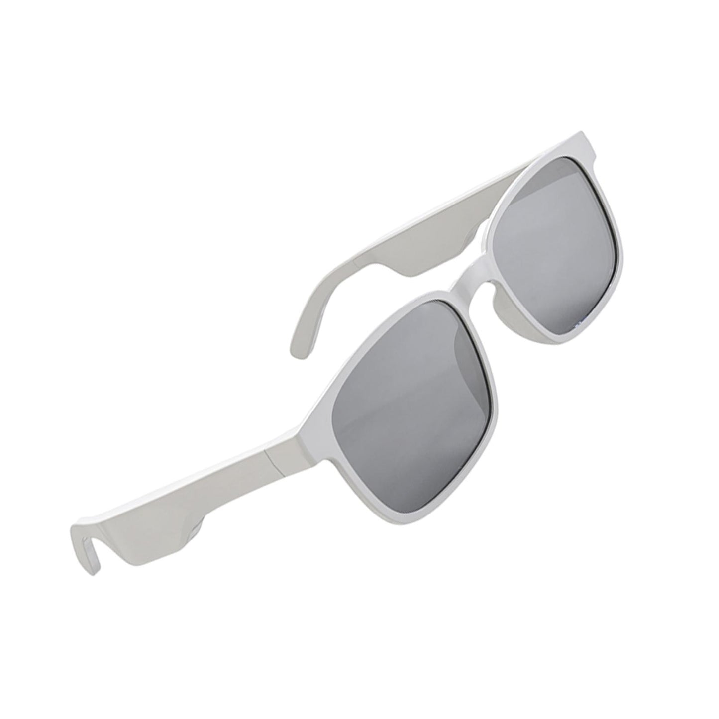 Bluetooth Sunglasses Stereo Headphones Smart Glasses White Round