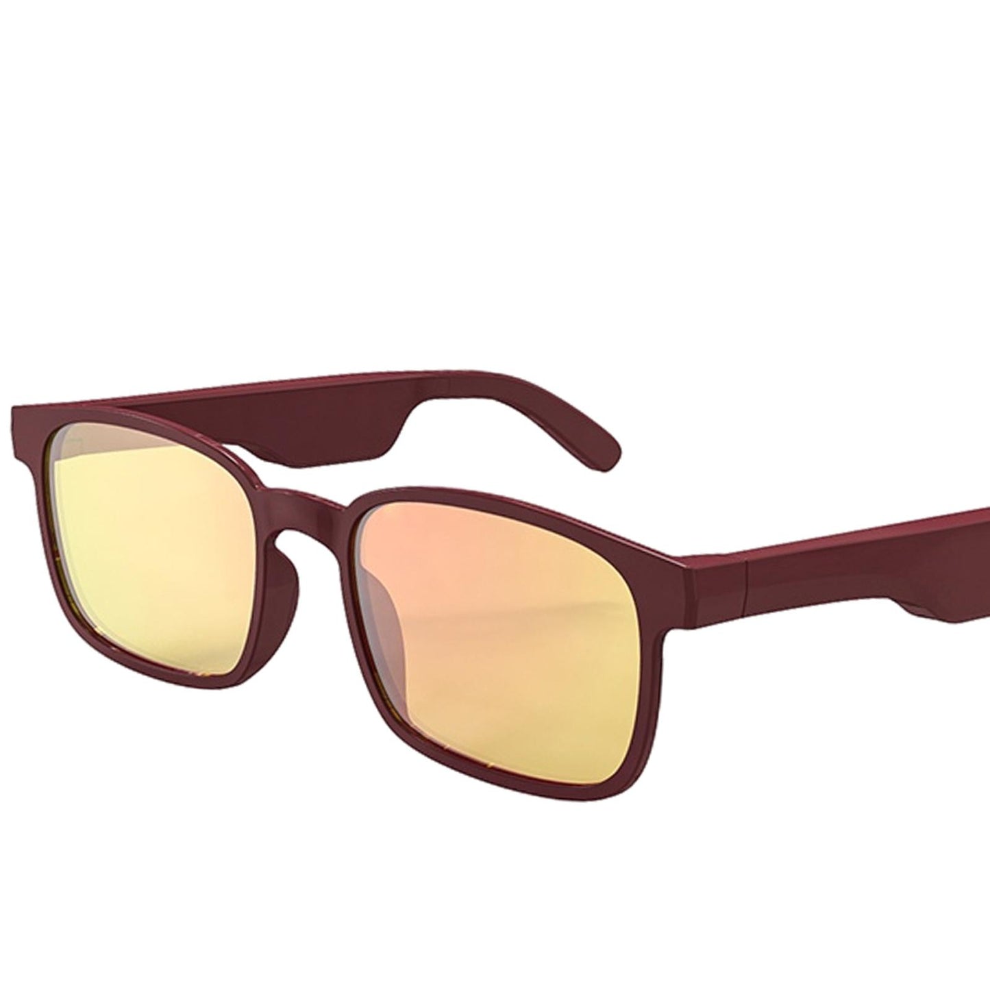 Bluetooth Sunglasses Stereo Headphones Smart Glasses Brown Round