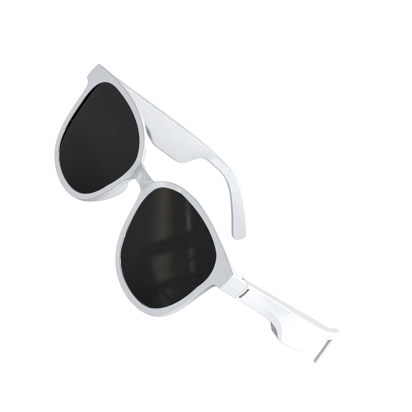 Bluetooth Sunglasses Stereo Headphones Smart Glasses White Square