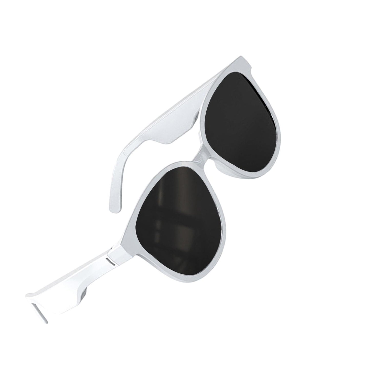 Bluetooth Sunglasses Stereo Headphones Smart Glasses White Square
