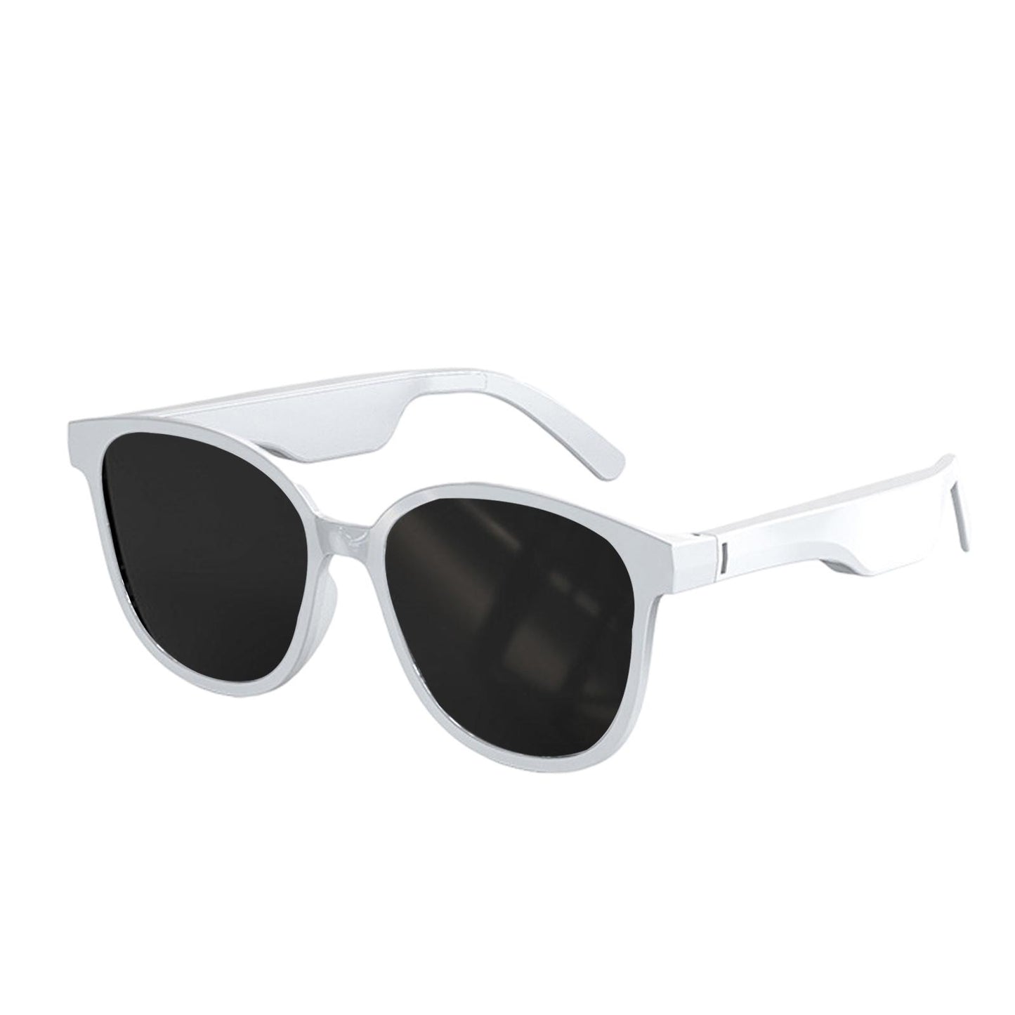 Bluetooth Sunglasses Stereo Headphones Smart Glasses White Square