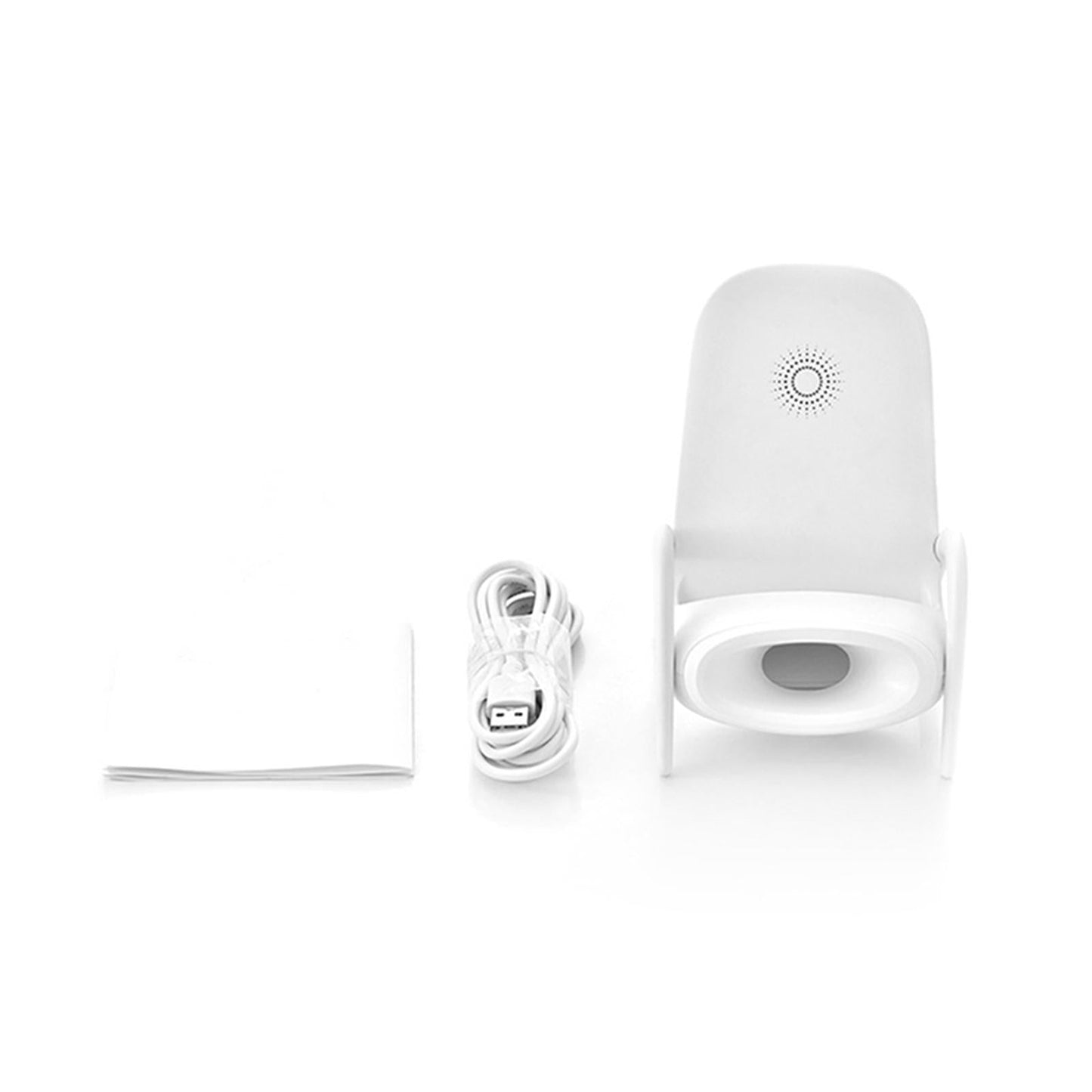 Amplifier Wireless Charger Phone Holder for Iphone Chair Shape White