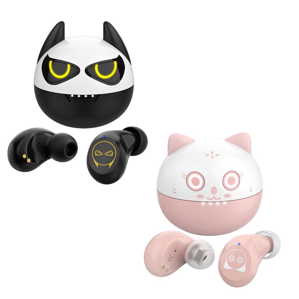 Mini Wireless Earbuds Bluetooth 5.0 Touch Control Earphones Headset Black A