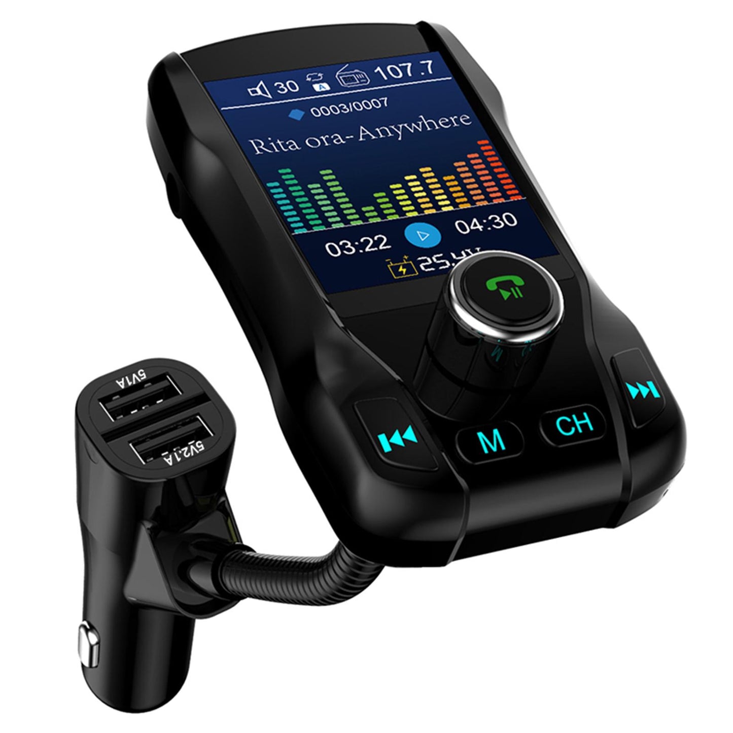 Car FM Transmitter Radio 5V Car MP3 Player 2 Port USB Charge for Phone