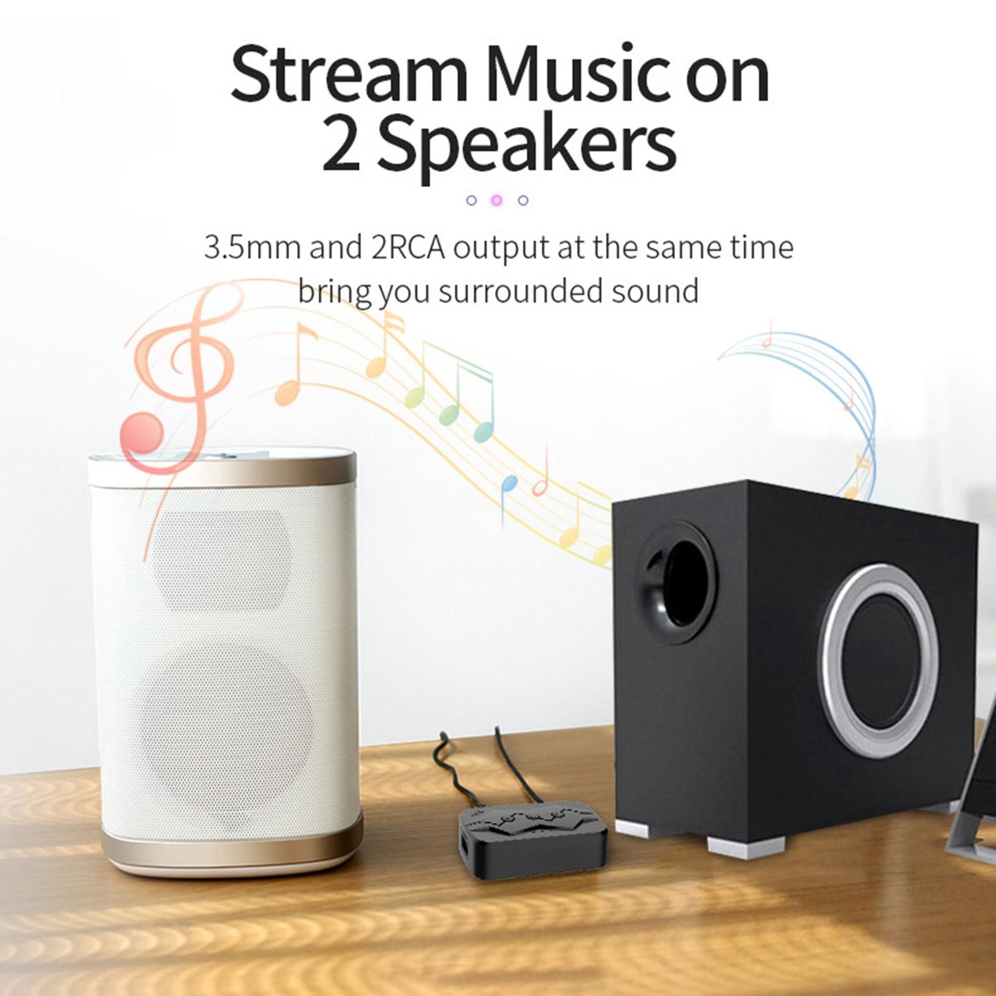 Bluetooth 5.0 Audio Music Receiver Wireless 3.5mm AUX Home Car Adapter