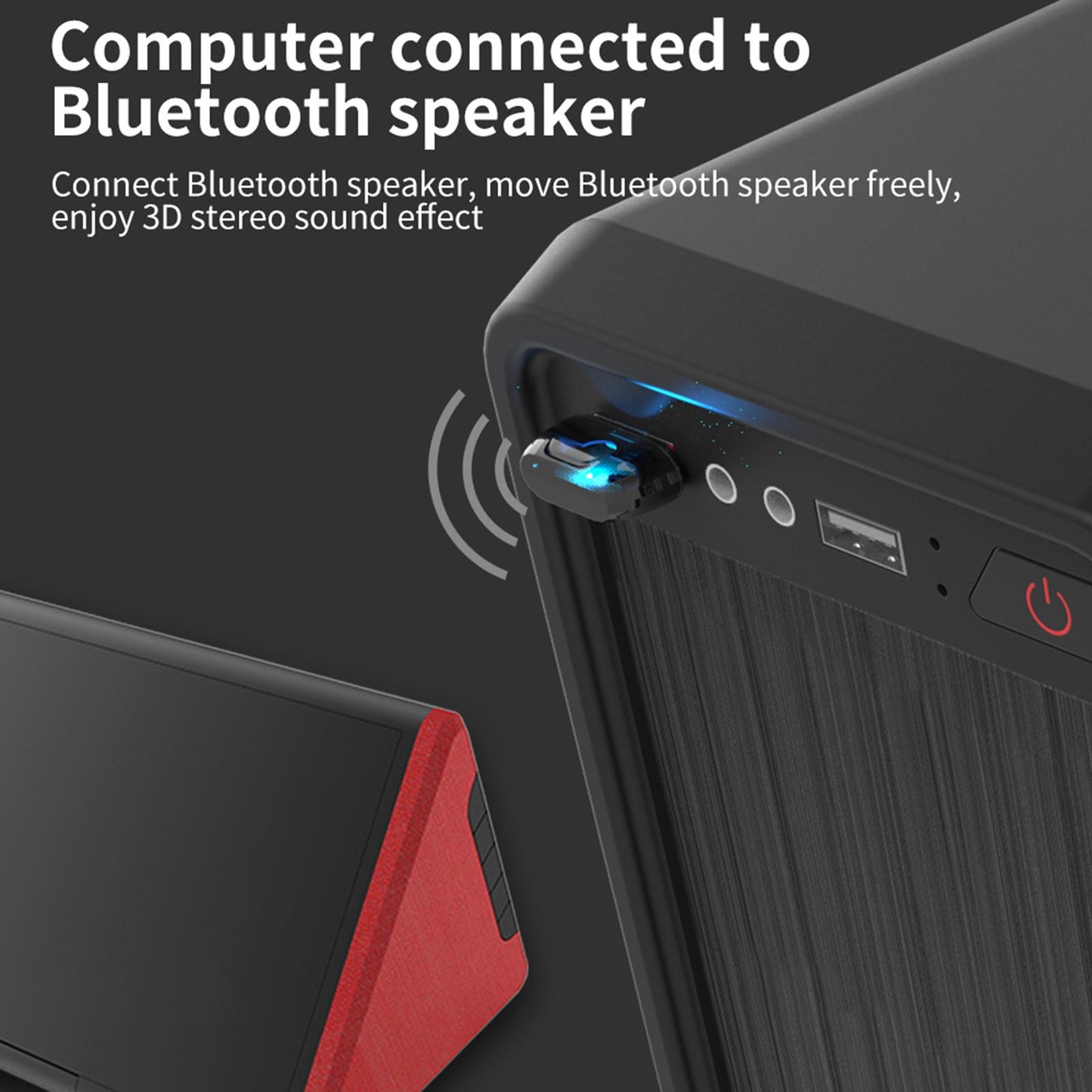 USB Bluetooth 5.0 Adapter Audio Transmitter Dongle for PC Desktop Laptop