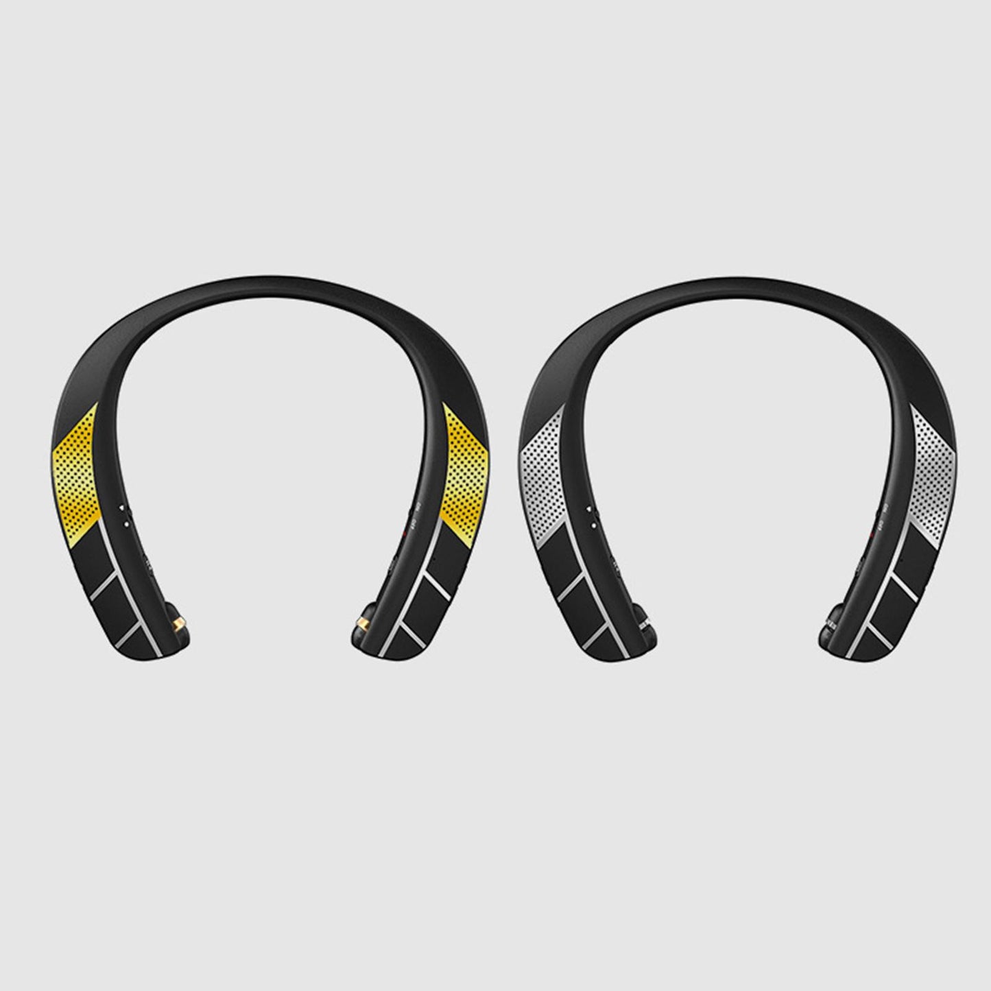 Neckband Wireless Speaker HD Low Latency w/ Retractable Earbuds Portable Golden A