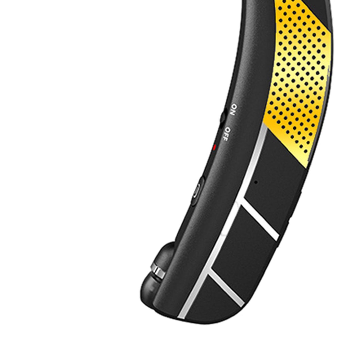 Neckband Wireless Speaker HD Low Latency w/ Retractable Earbuds Portable Golden A