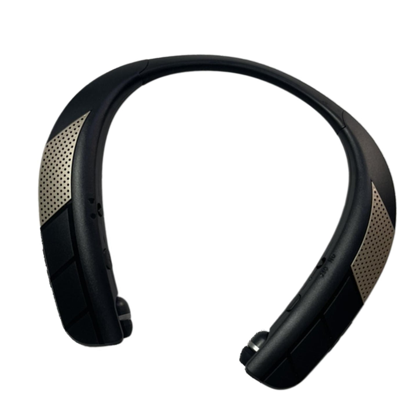 Neckband Wireless Speaker HD Low Latency w/ Retractable Earbuds Portable Gray B