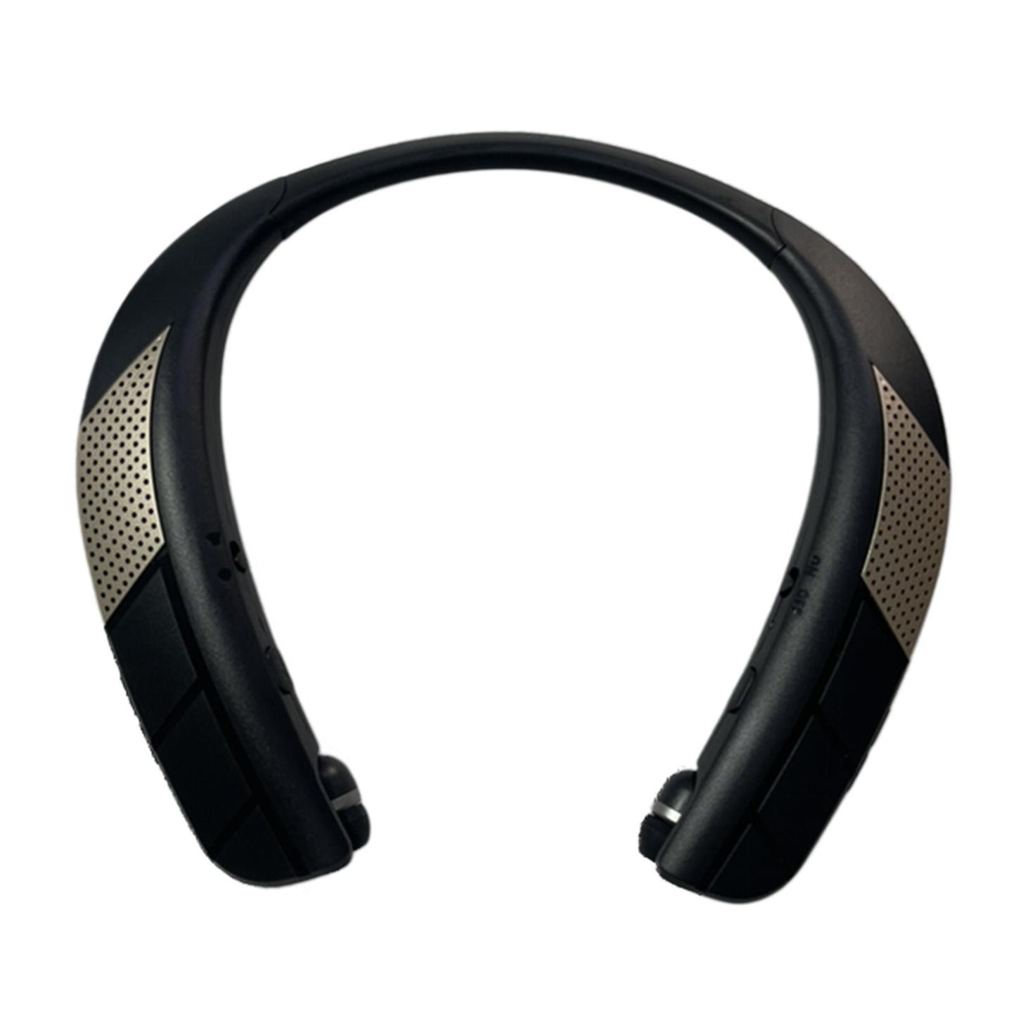 Neckband Wireless Speaker HD Low Latency w/ Retractable Earbuds Portable Gray B