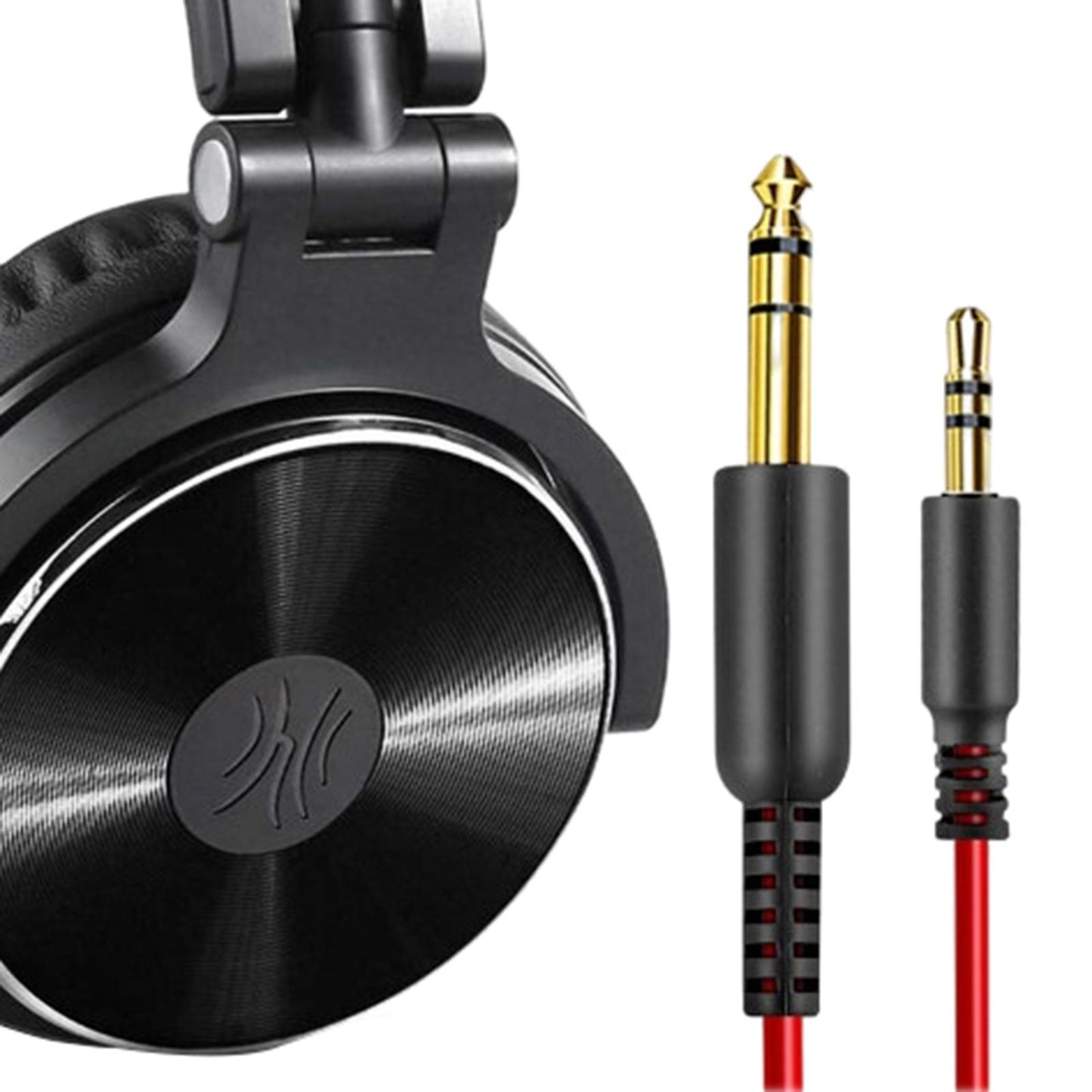 Over Ear DJ Stereo Wired Headphone Headsets for Studio Black