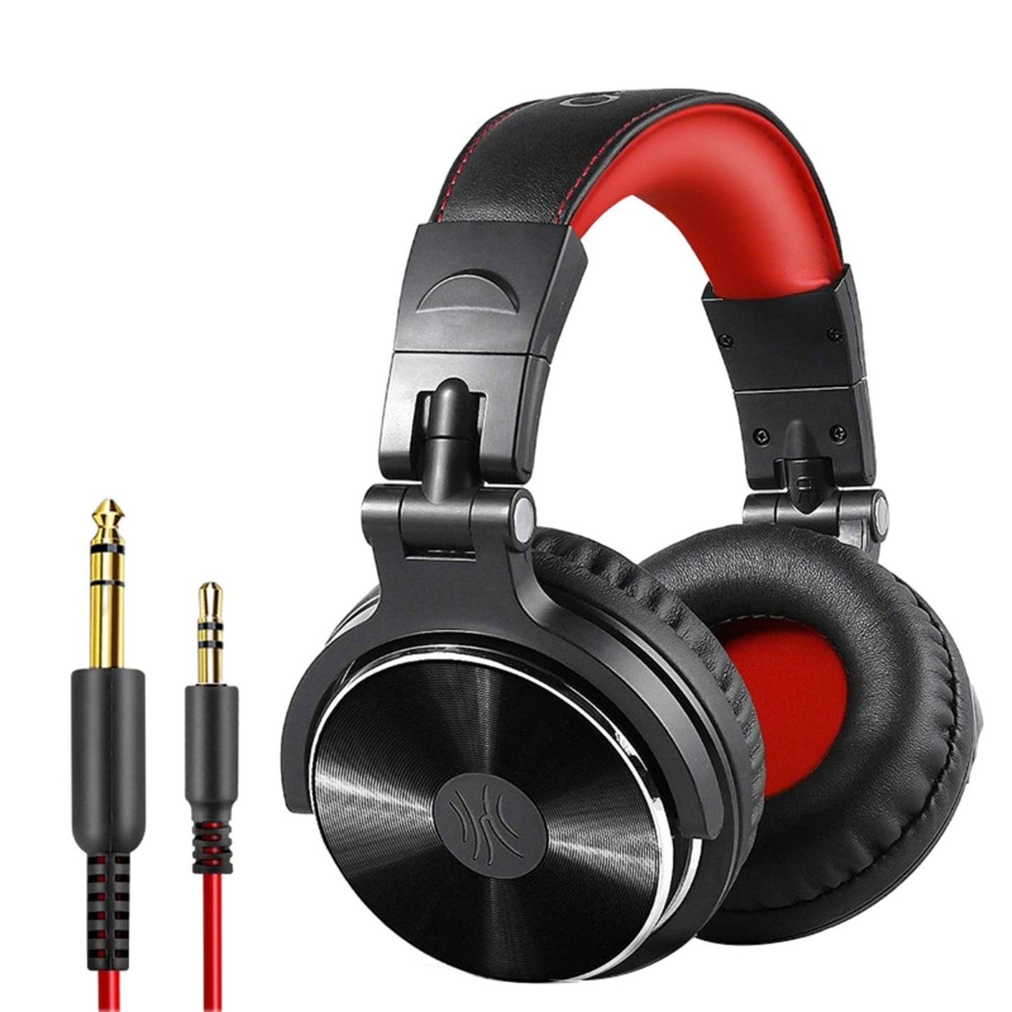 Over Ear DJ Stereo Wired Headphone Headsets for Studio Red