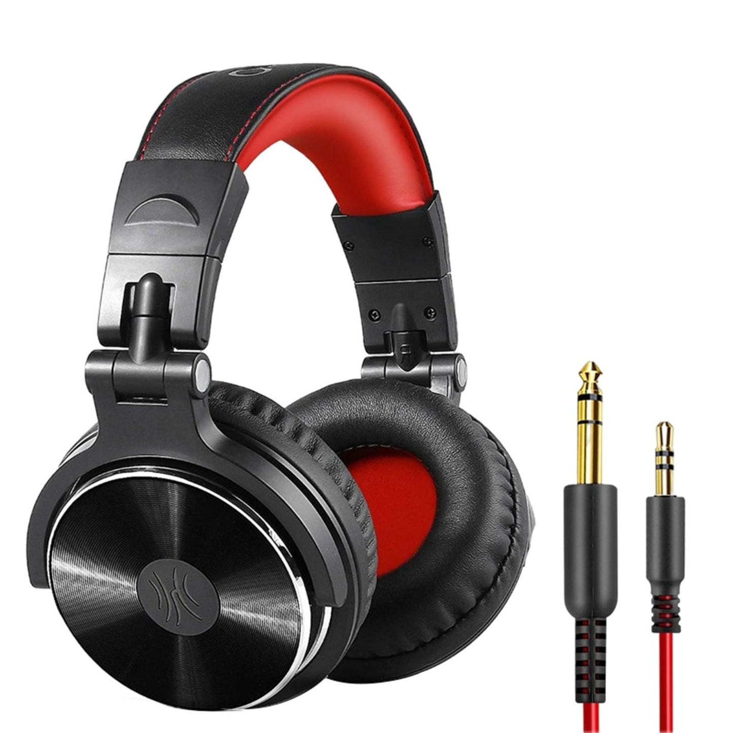 Over Ear DJ Stereo Wired Headphone Headsets for Studio Red
