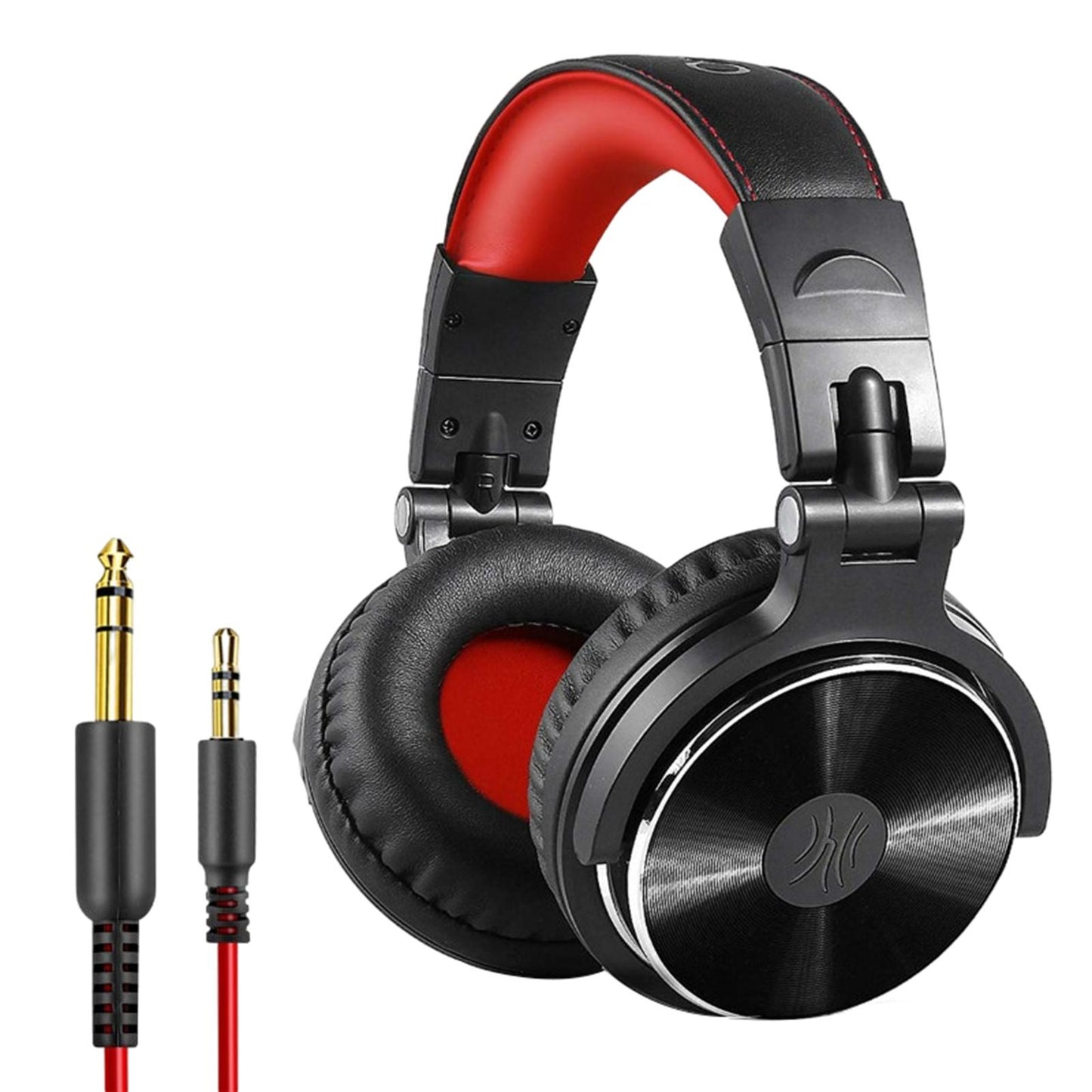 Over Ear DJ Stereo Wired Headphone Headsets for Studio Red