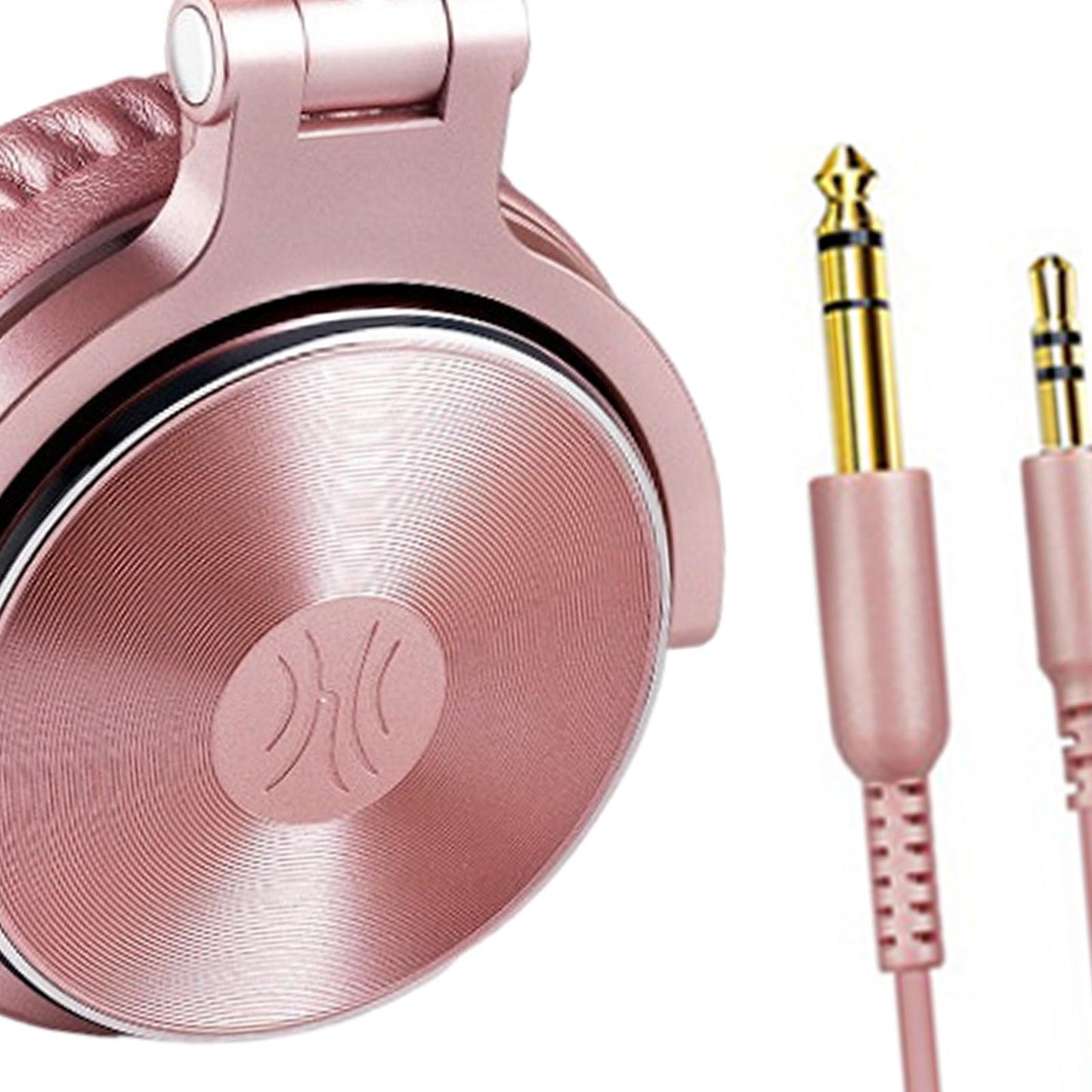 Over Ear DJ Stereo Wired Headphone Headsets for Studio Rose Golden